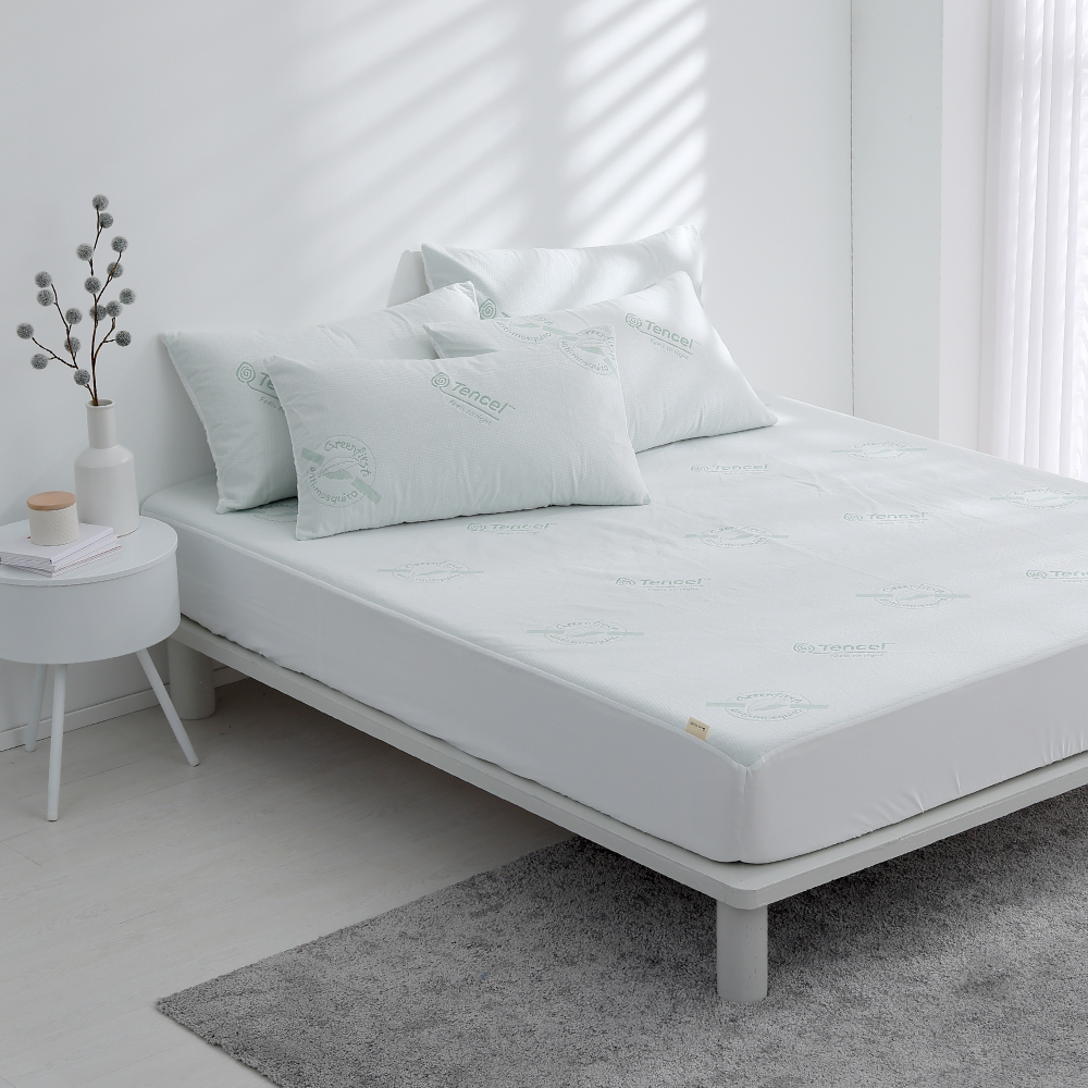 100%防水｜防蚊｜天絲™針織防水防蚊防螨保潔墊