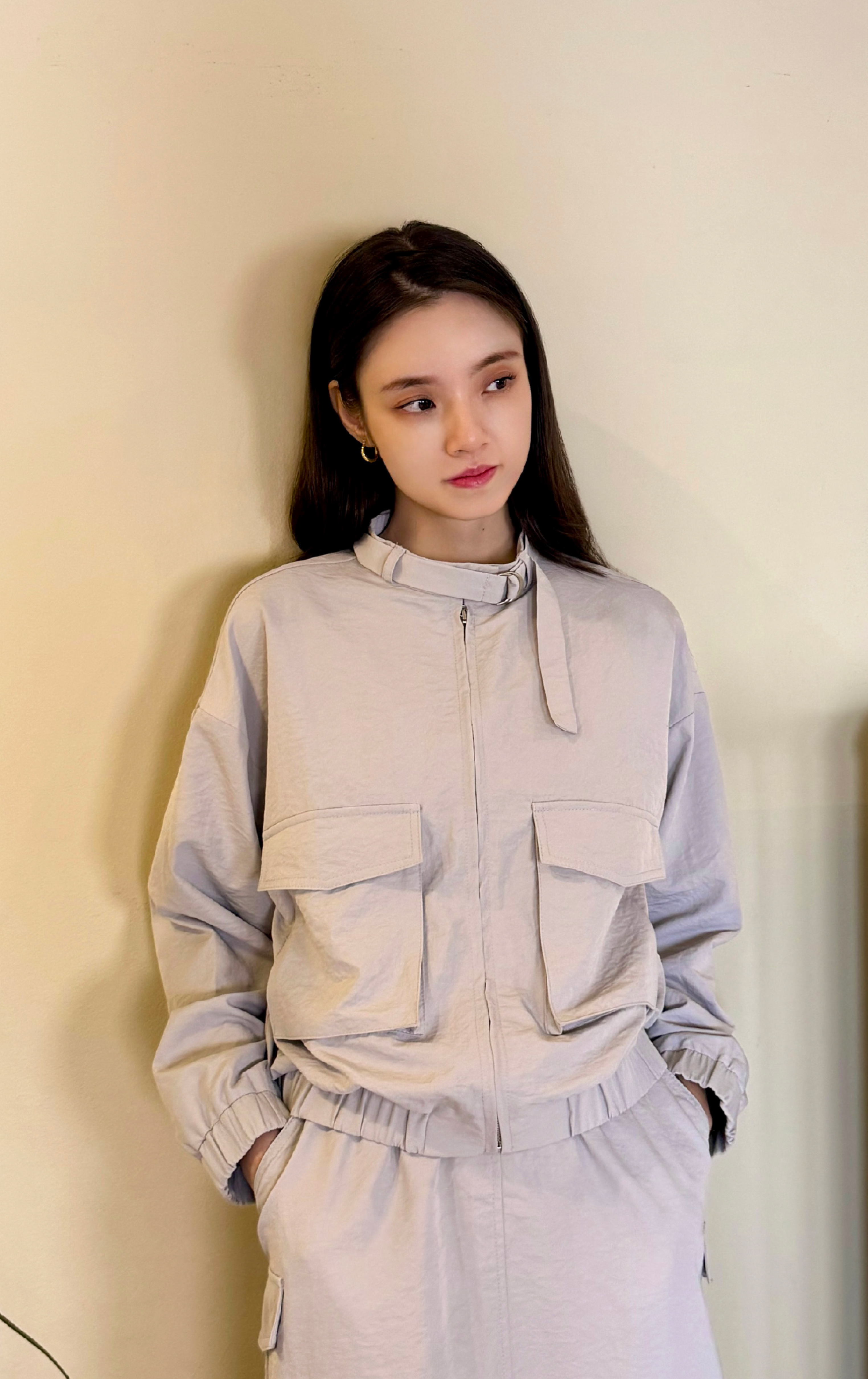 D-neck Button Jacket JK0172