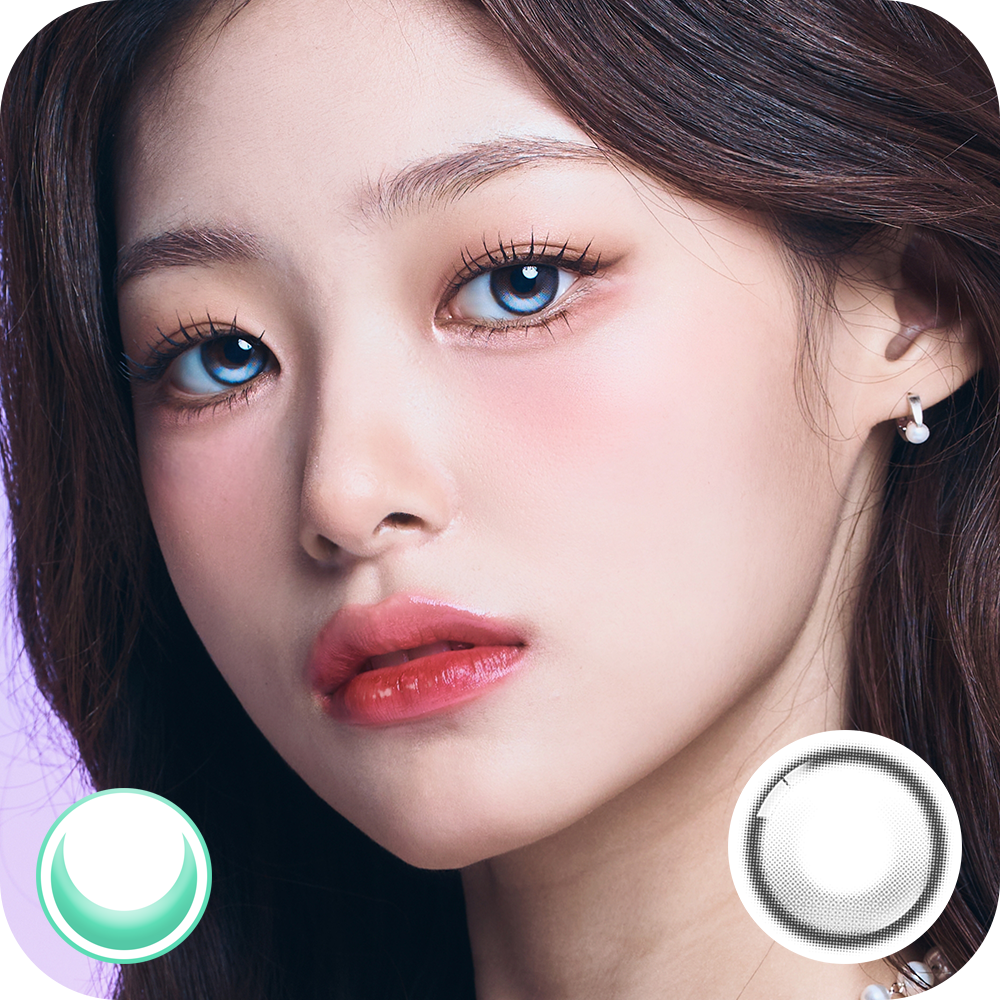 [瑩光月拋] Lenbling 𝐏𝐑𝐄𝐌𝐈𝐔𝐌 𝐋𝐔𝐍𝐀 𝐆𝐋𝐎𝐖 1 Month Gray｜彩妝隱形眼鏡｜每盒2片
