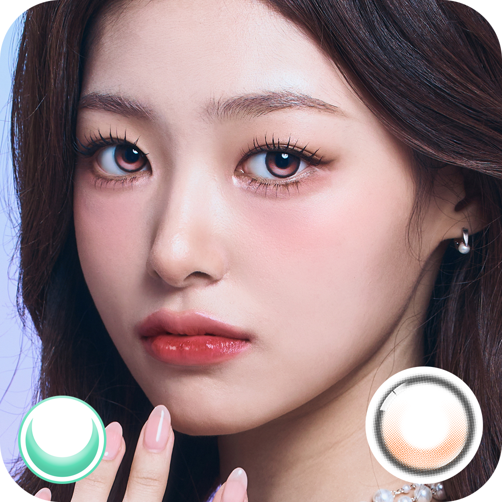 [瑩光月拋] Lenbling 𝐏𝐑𝐄𝐌𝐈𝐔𝐌 𝐋𝐔𝐍𝐀 𝐆𝐋𝐎𝐖 1 Month CORAL｜彩妝隱形眼鏡｜每盒2片