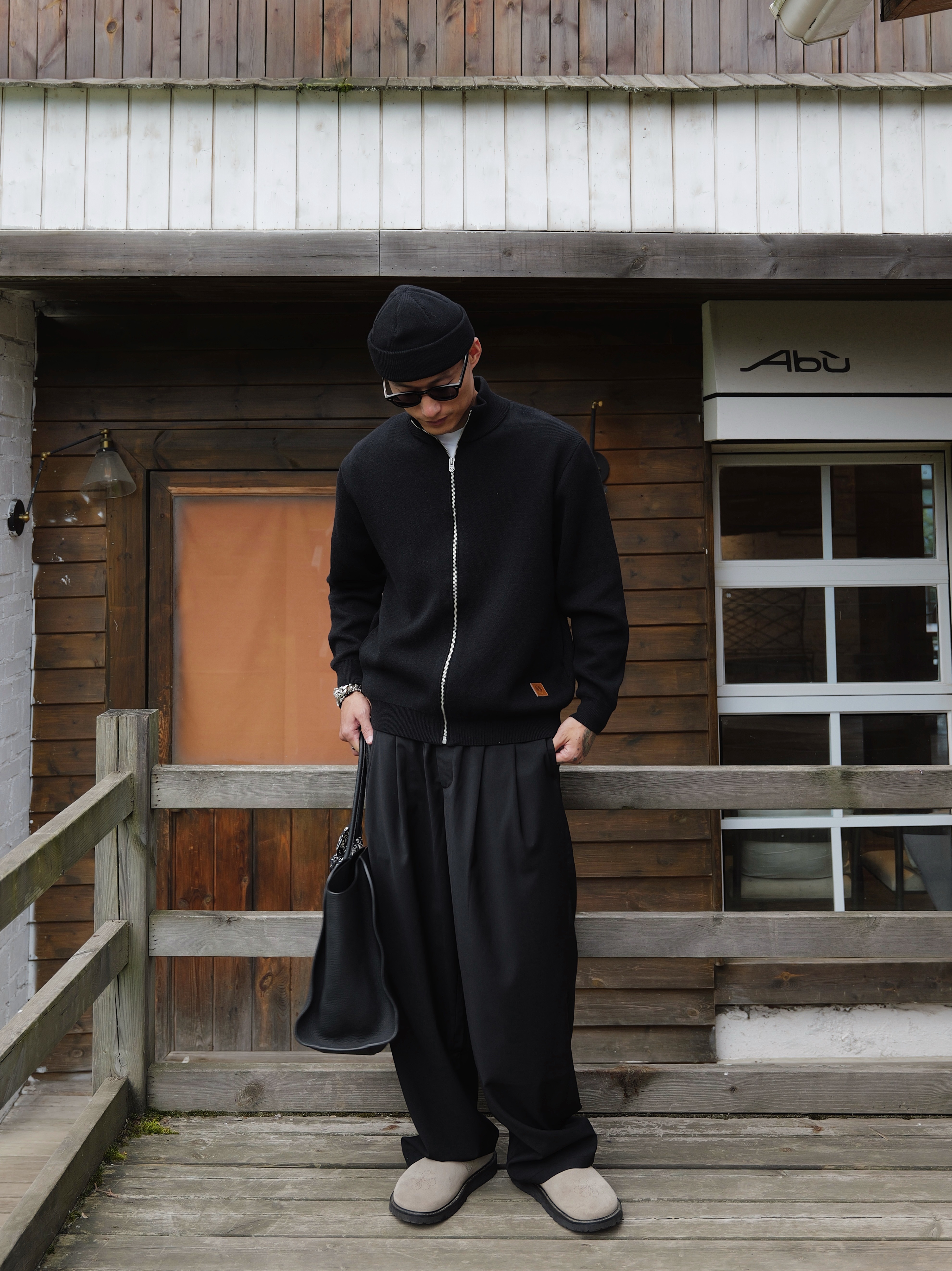 #預購 UNBENT 25AW 羊毛混紡 老錢風針織立領毛衣 三色