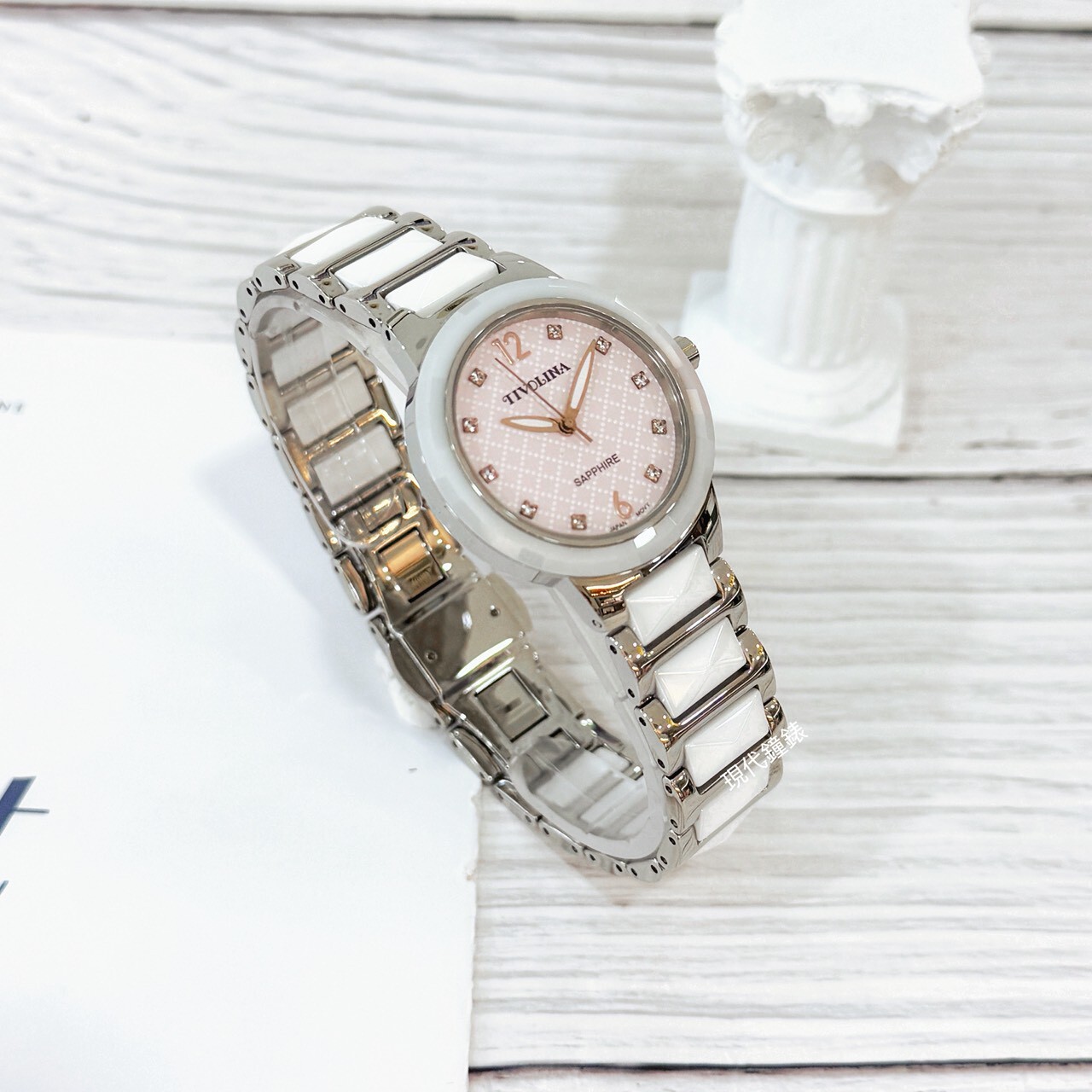 【TIVOLINA】甜心格紋陶瓷腕錶 BAW3723-PP (粉) / BAW3723-W (白) 32mm 現代鐘錶
