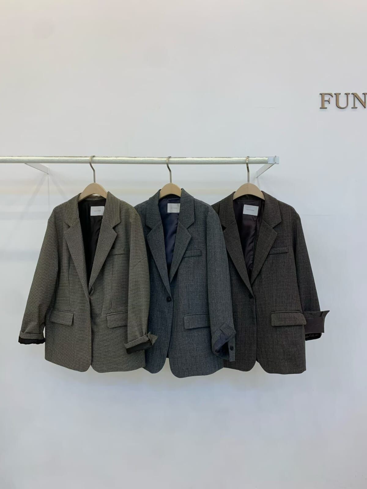 FP5111 格紋單釦西外套