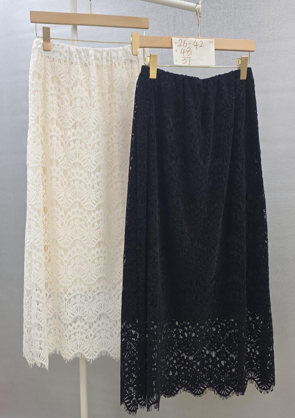 Cf1623  橡筋腰喱士長裙   腰26-42  hip48  長37   共享優惠：購物滿3件每件減$20