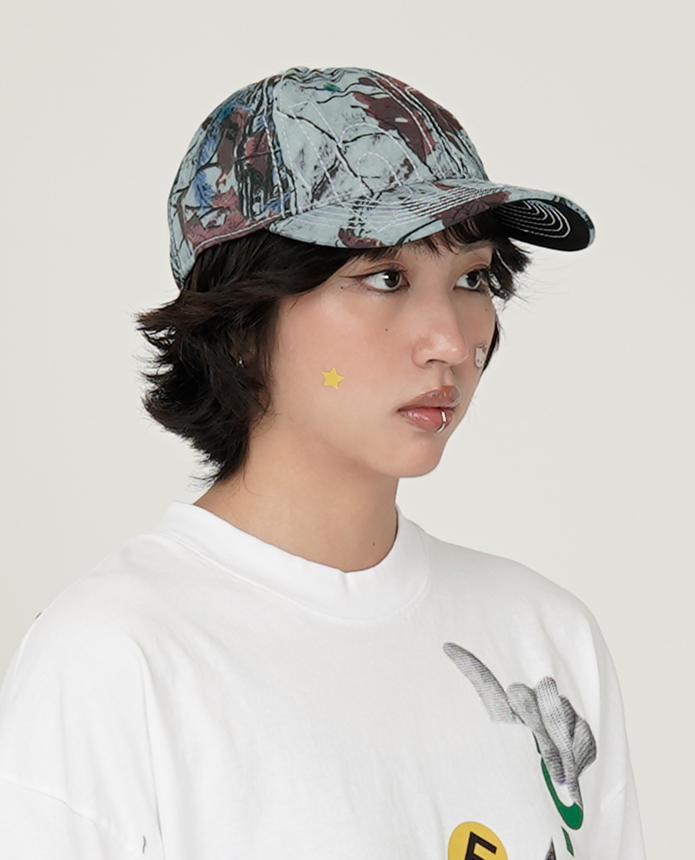 b.Eautiful Vapor 6 Panel Hat (Stone Blue Real Camo) - Collection*13