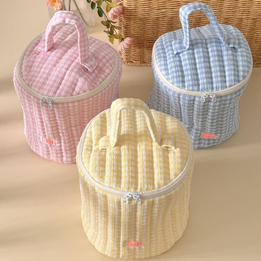 《6301》手提糖果色水桶化妝包