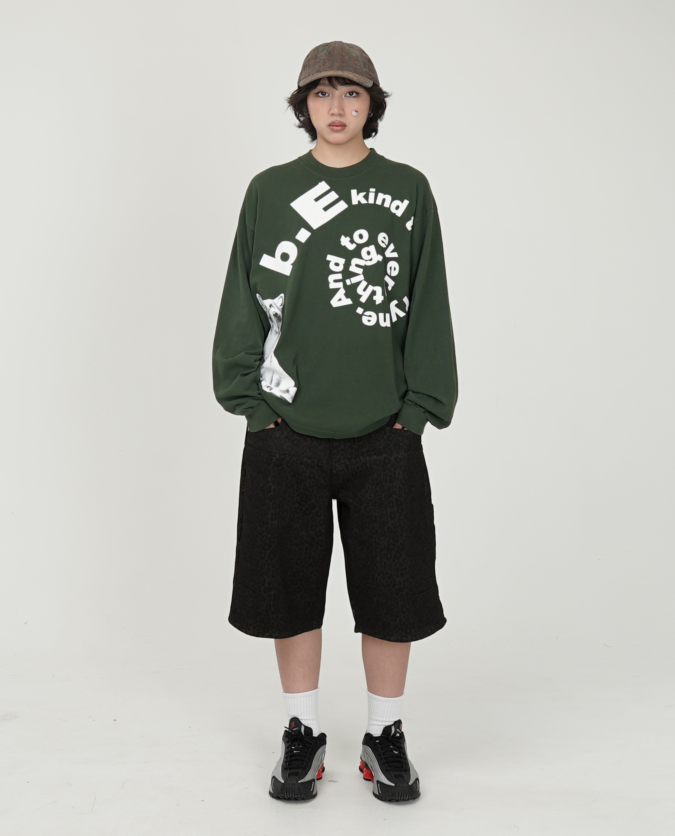 STARTEAM DROP JEAN SHORTS LEOPARD - 25FW