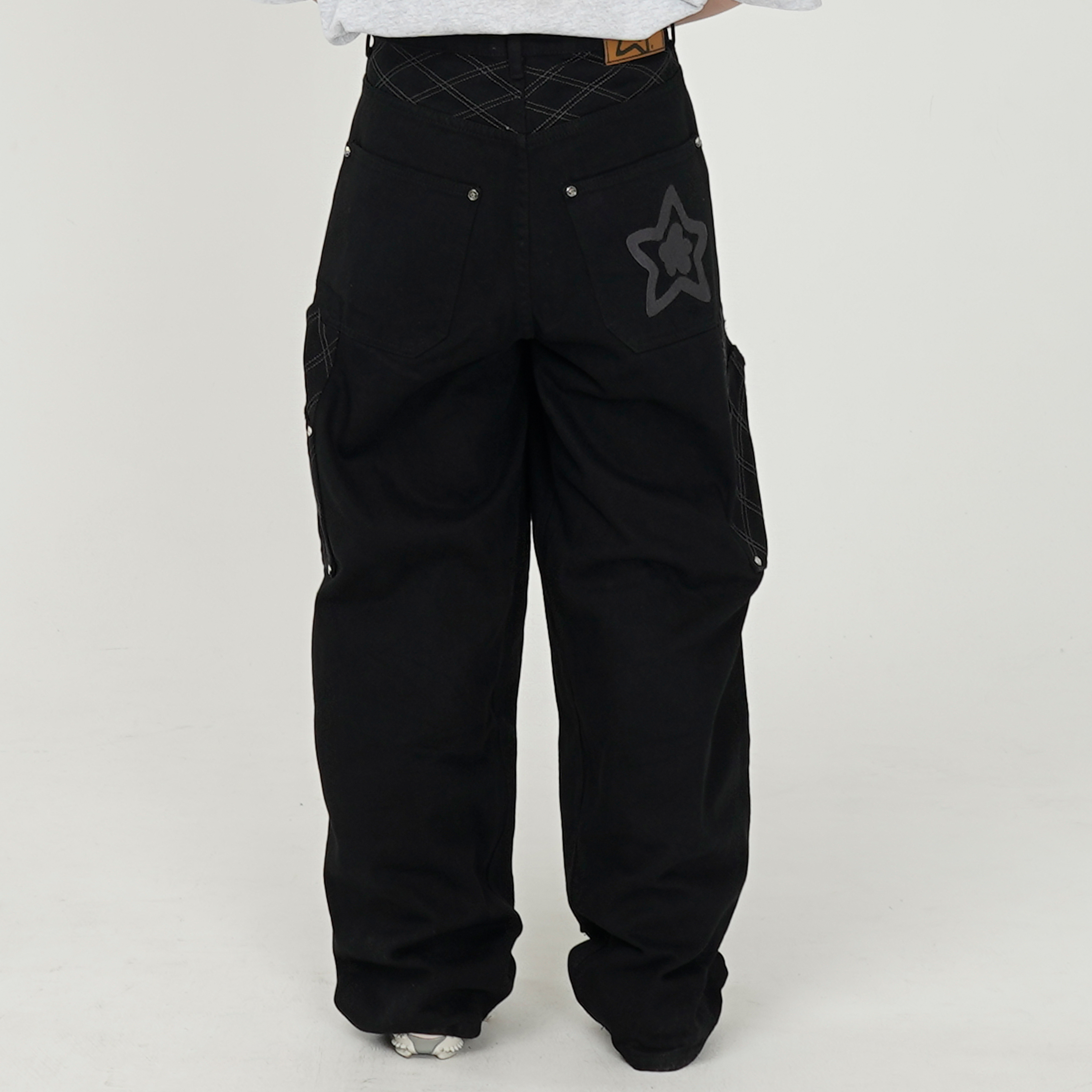 STARTEAM CROSS STITCH DOUBLE KNEE JEANS - 25FW