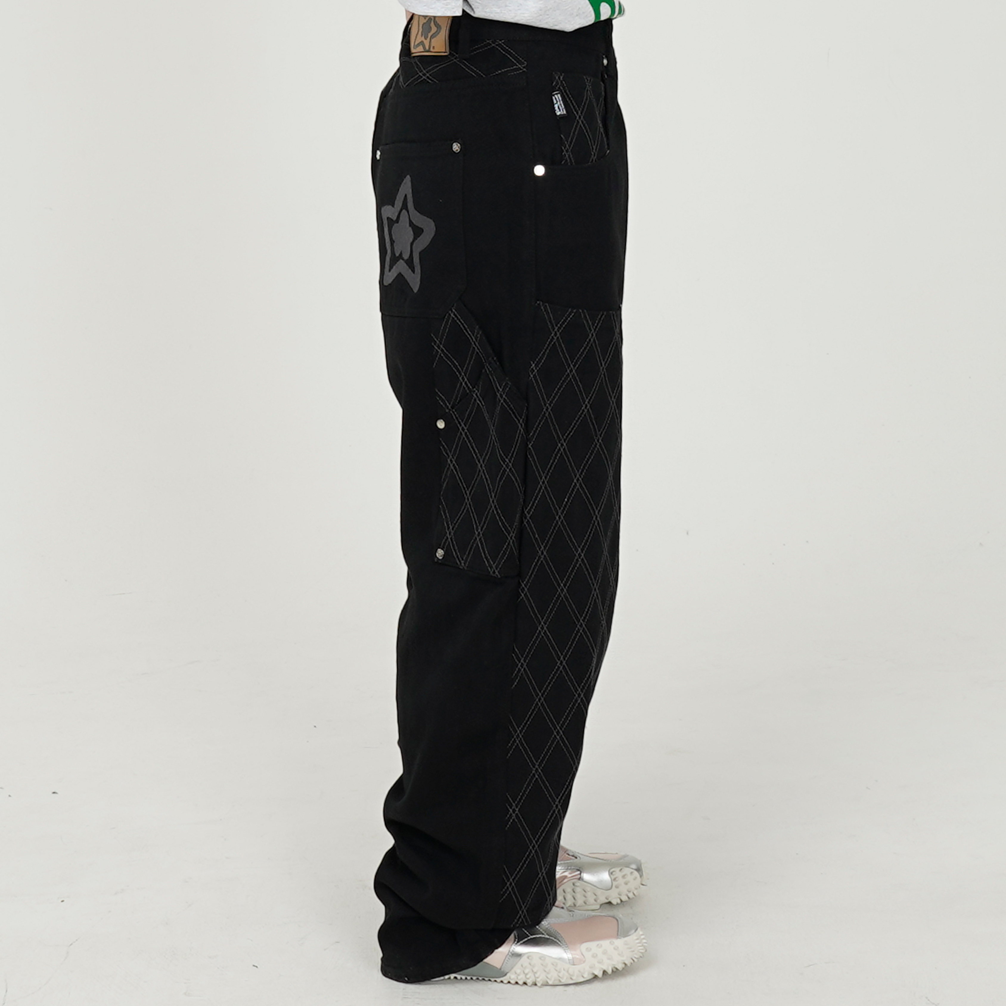 STARTEAM CROSS STITCH DOUBLE KNEE JEANS - 25FW