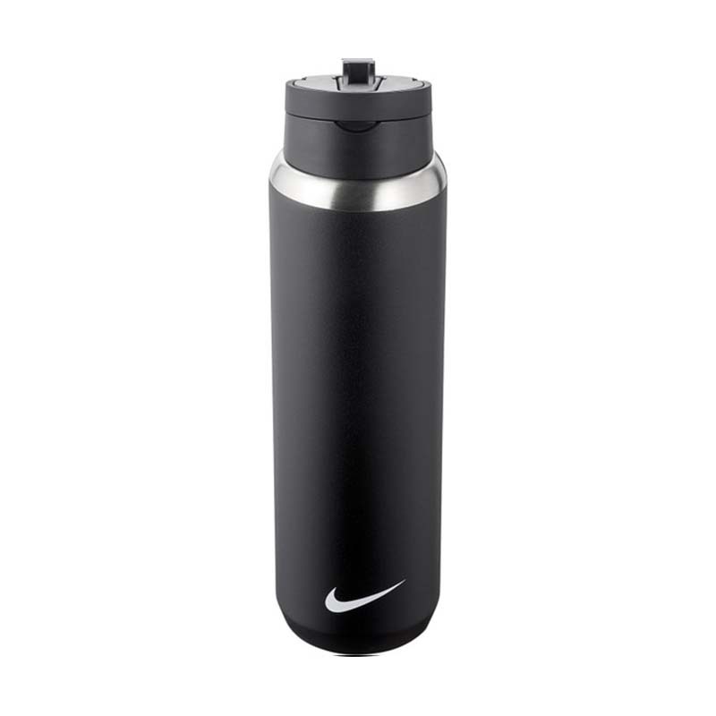 NIKE SS RECHARGE 吸管保冷瓶 24OZ 水壺 黑色 N100163209124 [台灣現貨]