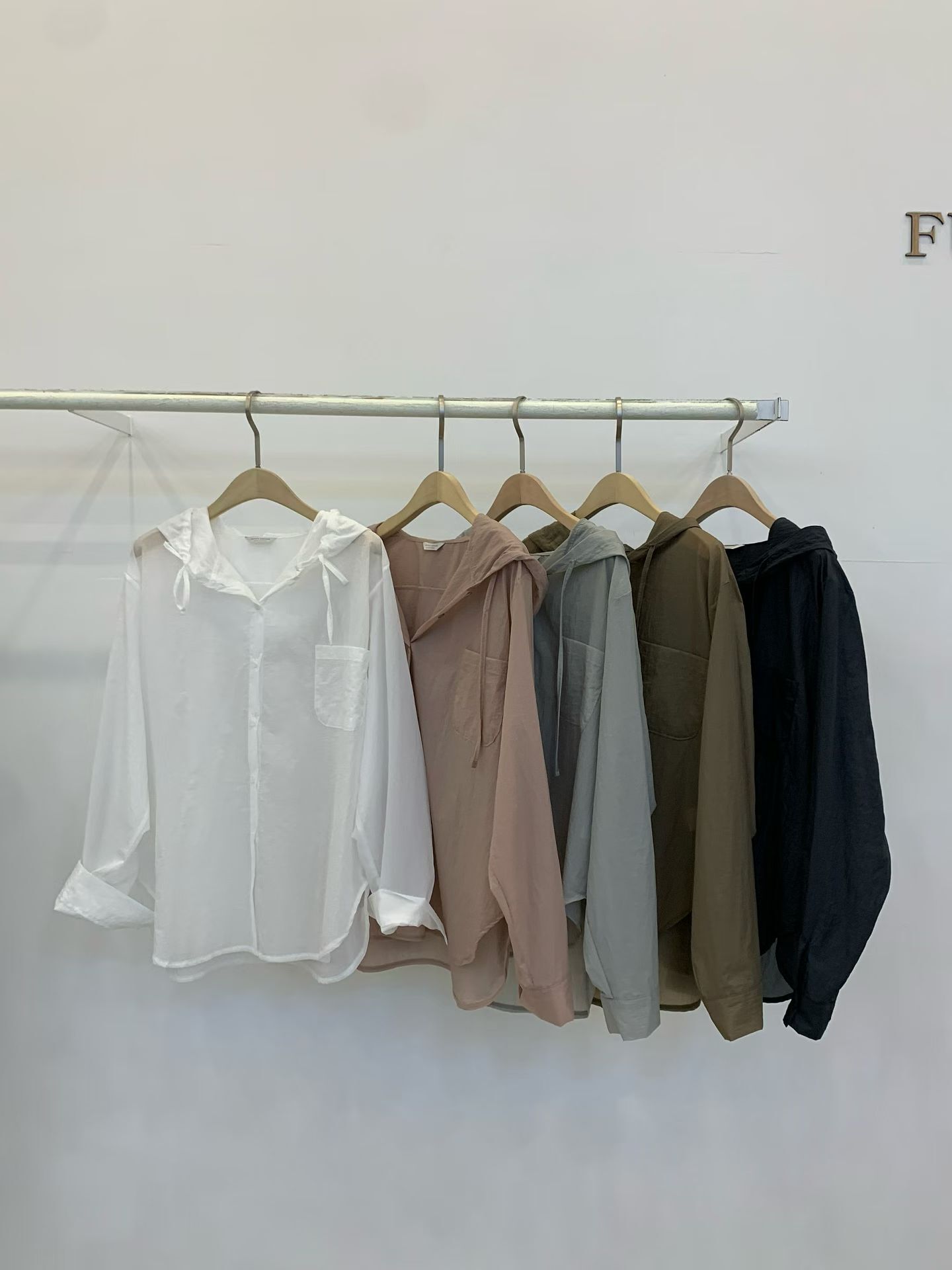 FP5117 連帽細格口袋襯衫