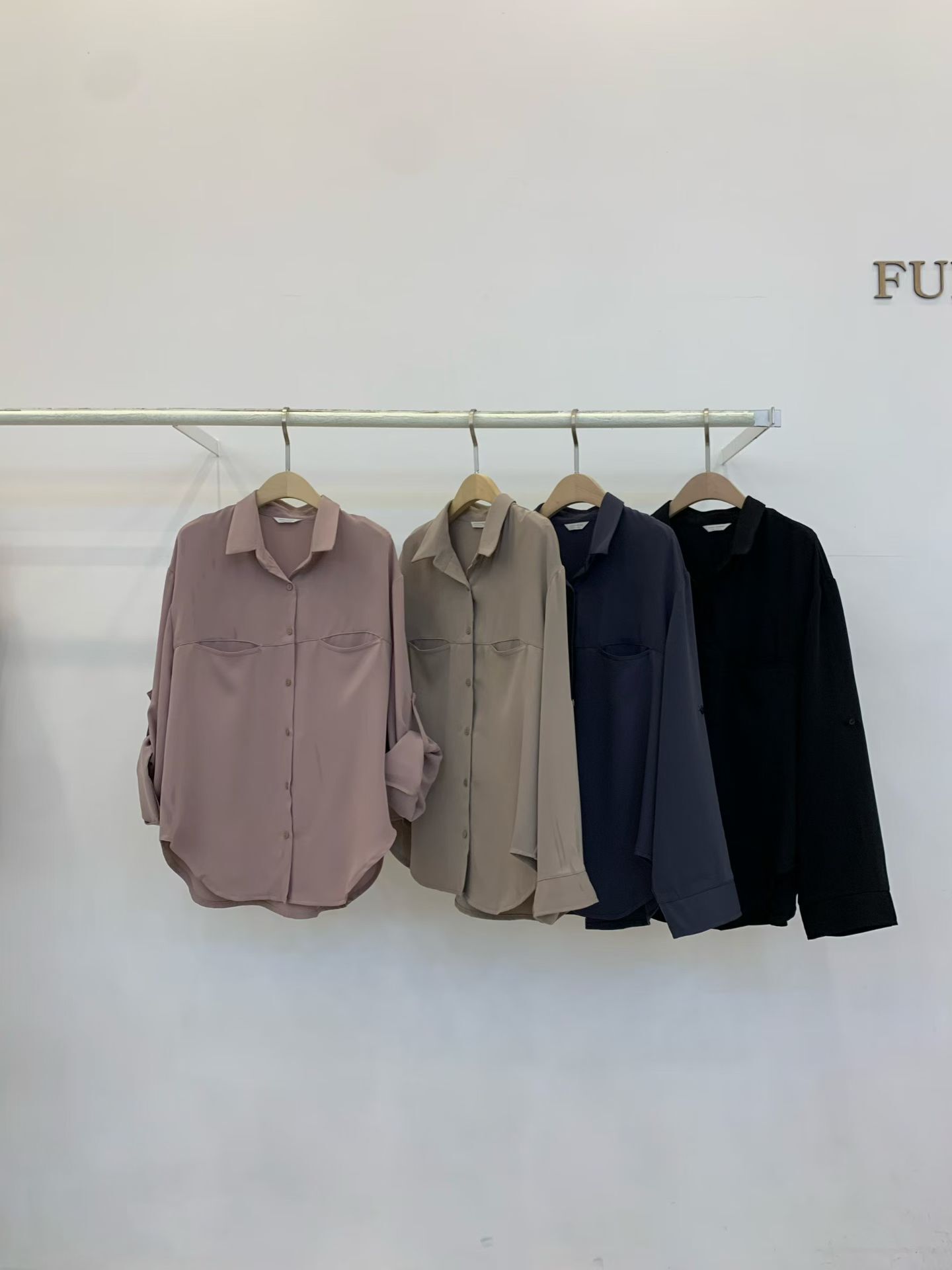 FP5121 雙口袋反摺袖襯衫