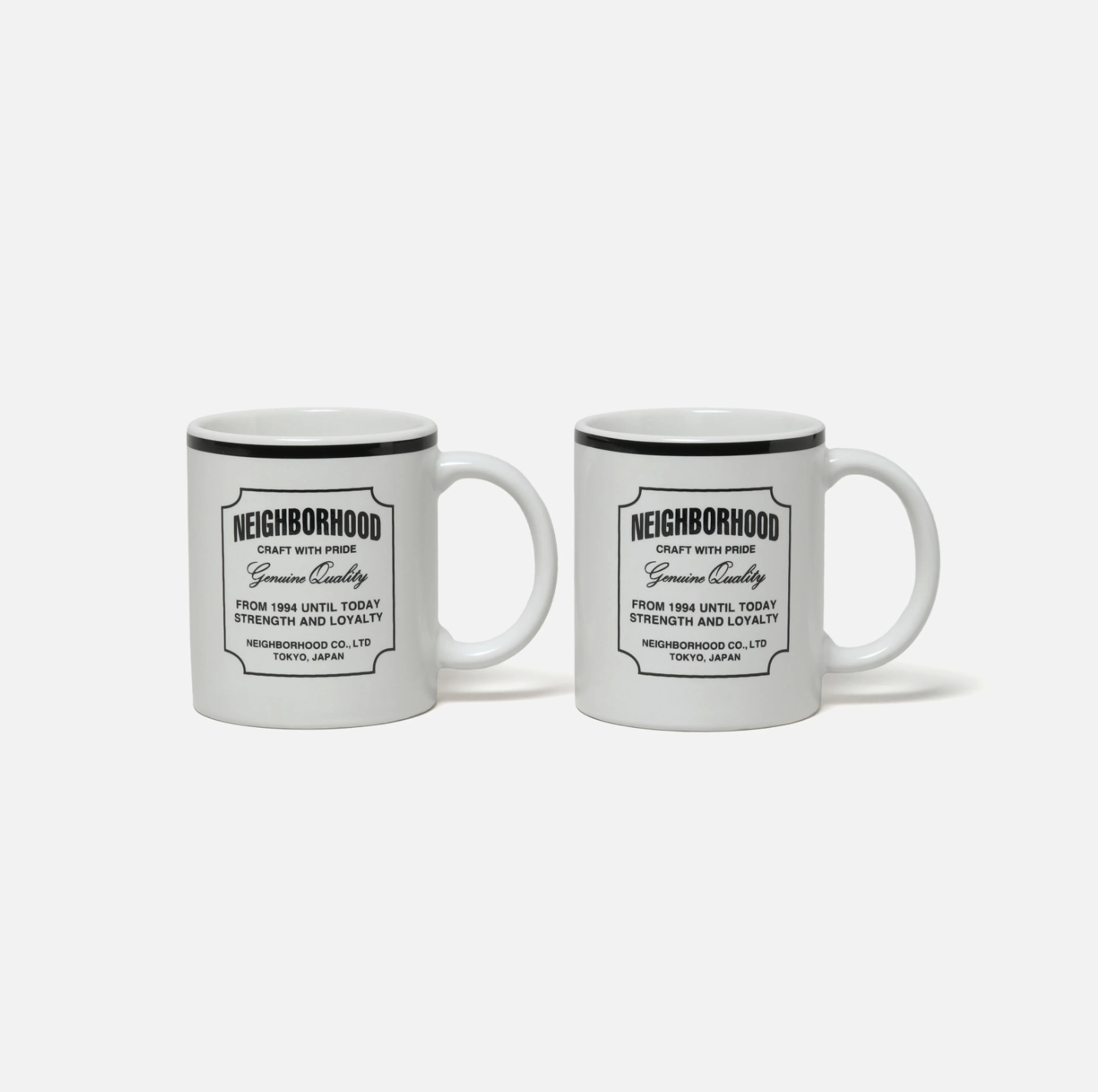 -(C7d)-NEIGHBORHOOD MUG CUP SET (SET OF 2) BLACK 陶瓷馬克杯 一組兩入 黑-252MYNH-AC06