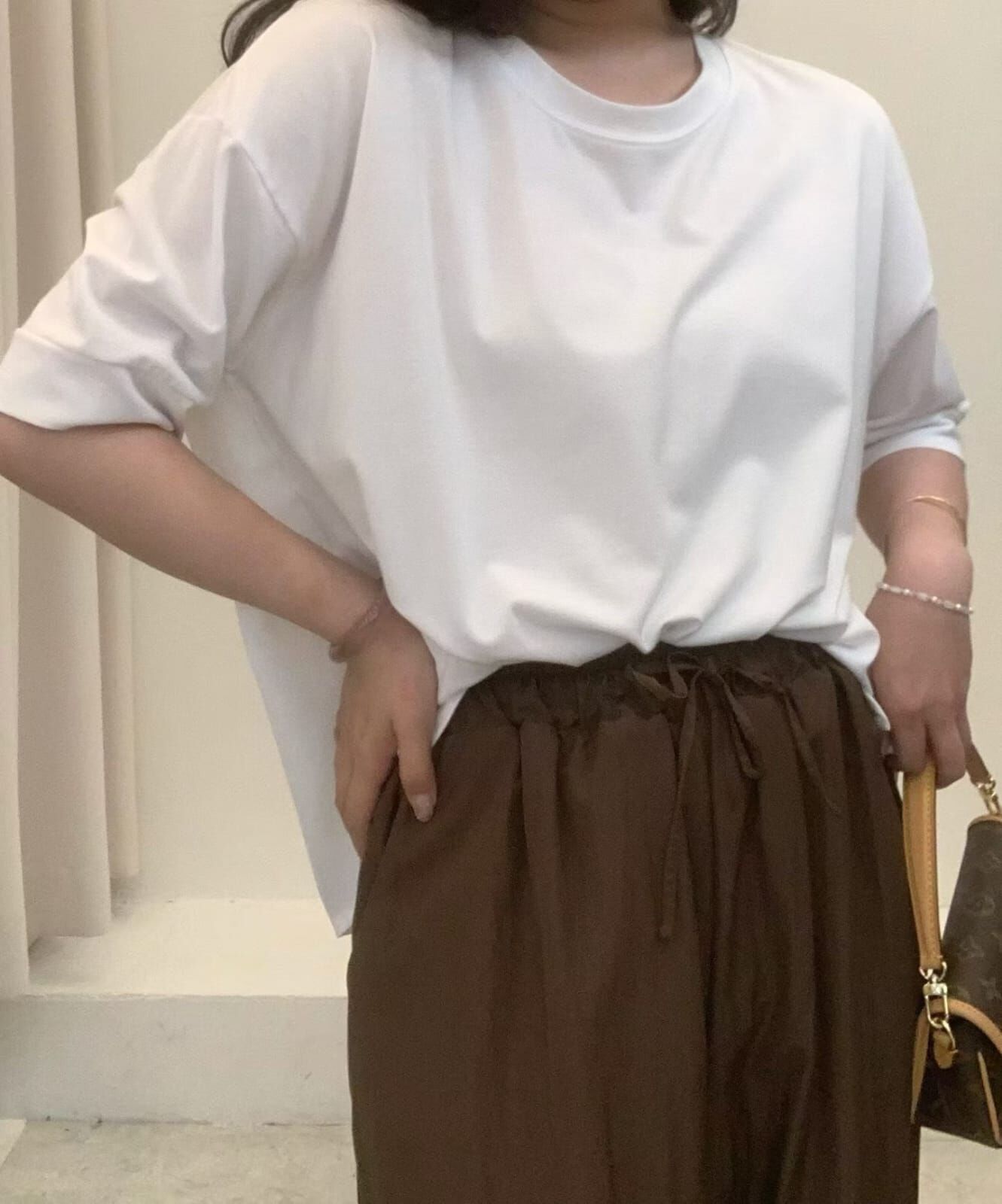 FP5125 異材質拼接前短後長Tee