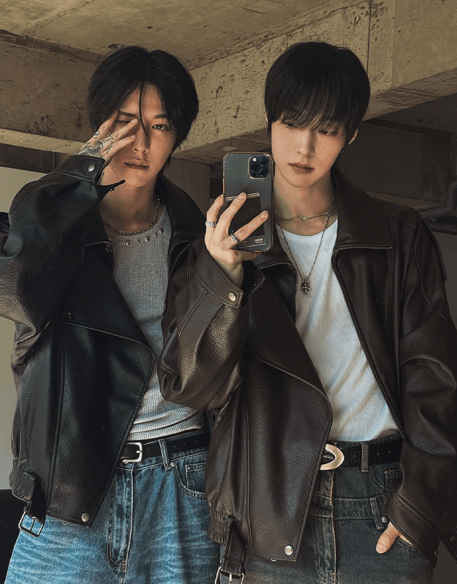 Saints 仿皮騎士夾克