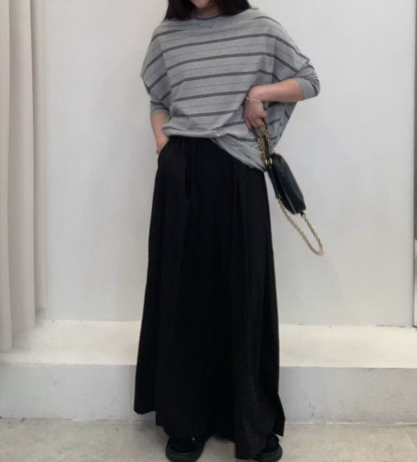 FP5126 全鬆緊人造絲長裙