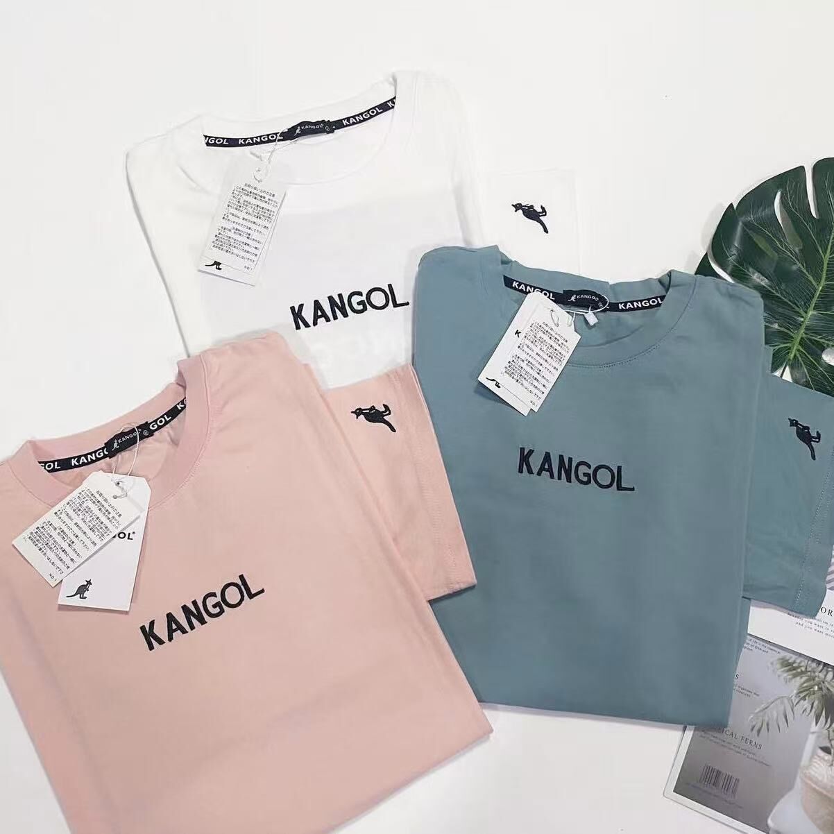 KANGOL BOX LOGO BACK PRINT TEE