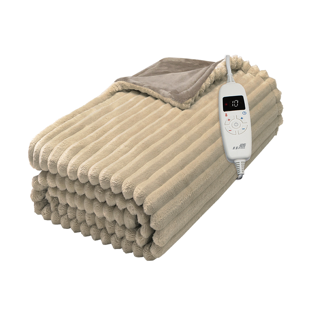 NR-958T披蓋兩用電熱毯(可可奶茶)｜親膚抽條法蘭絨