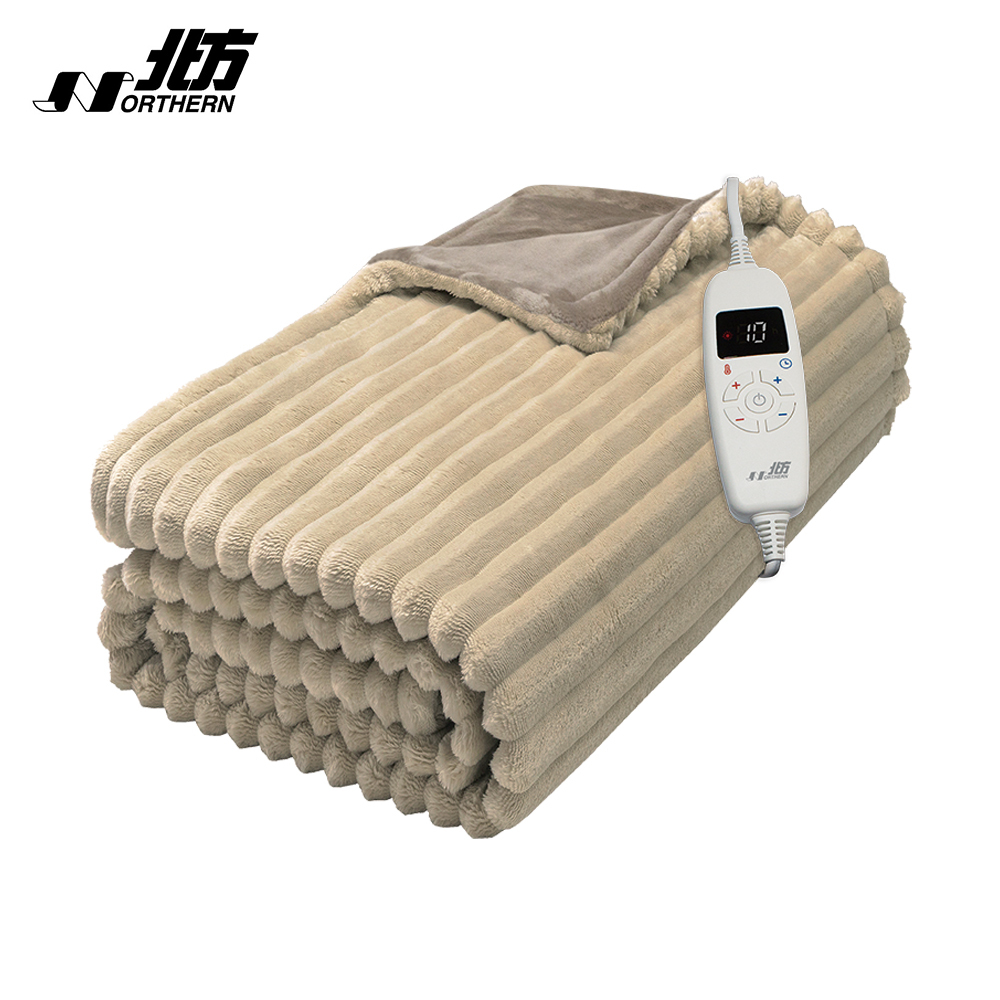NR-958T披蓋兩用電熱毯(可可奶茶)｜親膚抽條法蘭絨
