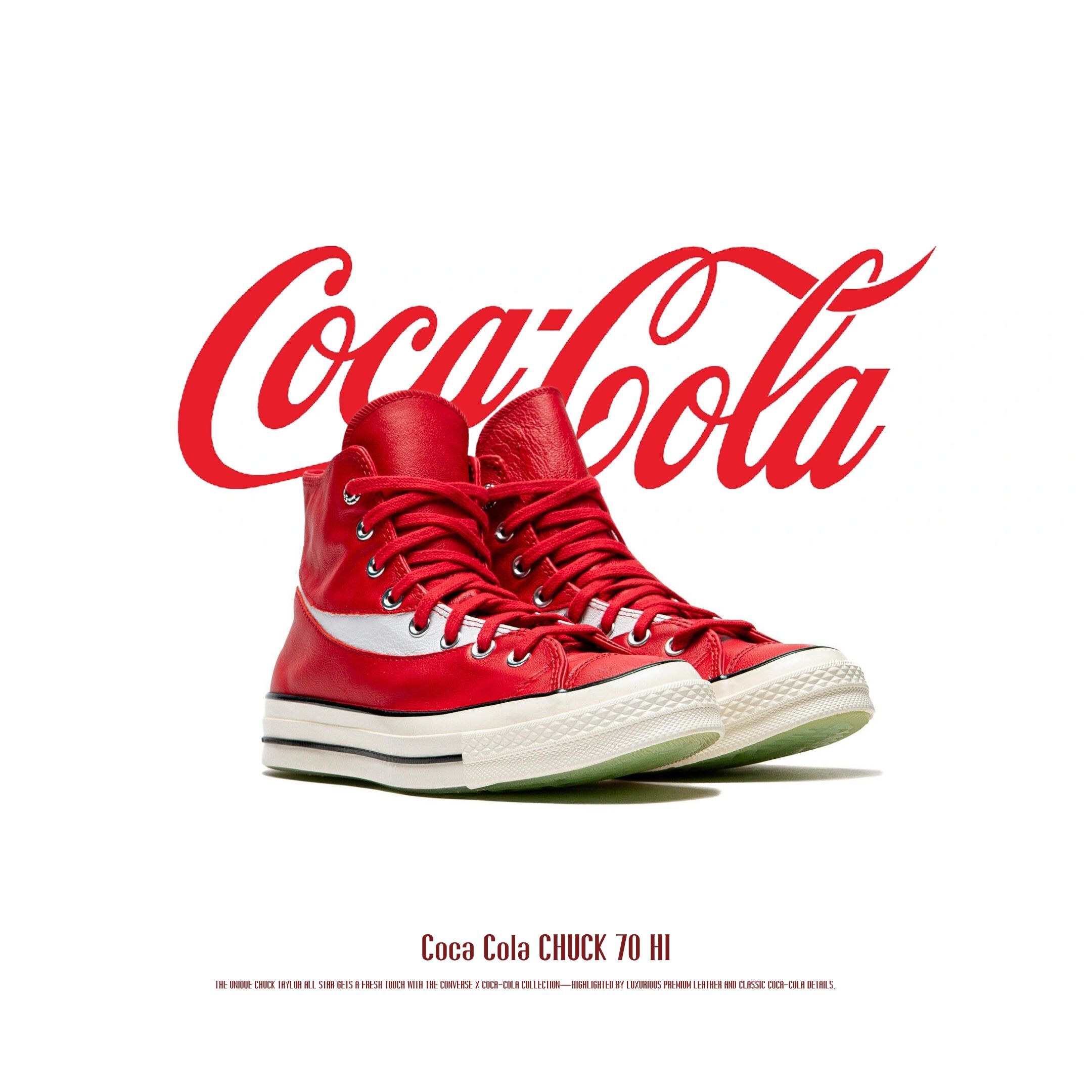 NICEDAY 現貨 Converse x Coke Cola CHUCK 70 HI 可口可樂 可樂 紅色 白 皮革 高筒 A17888C