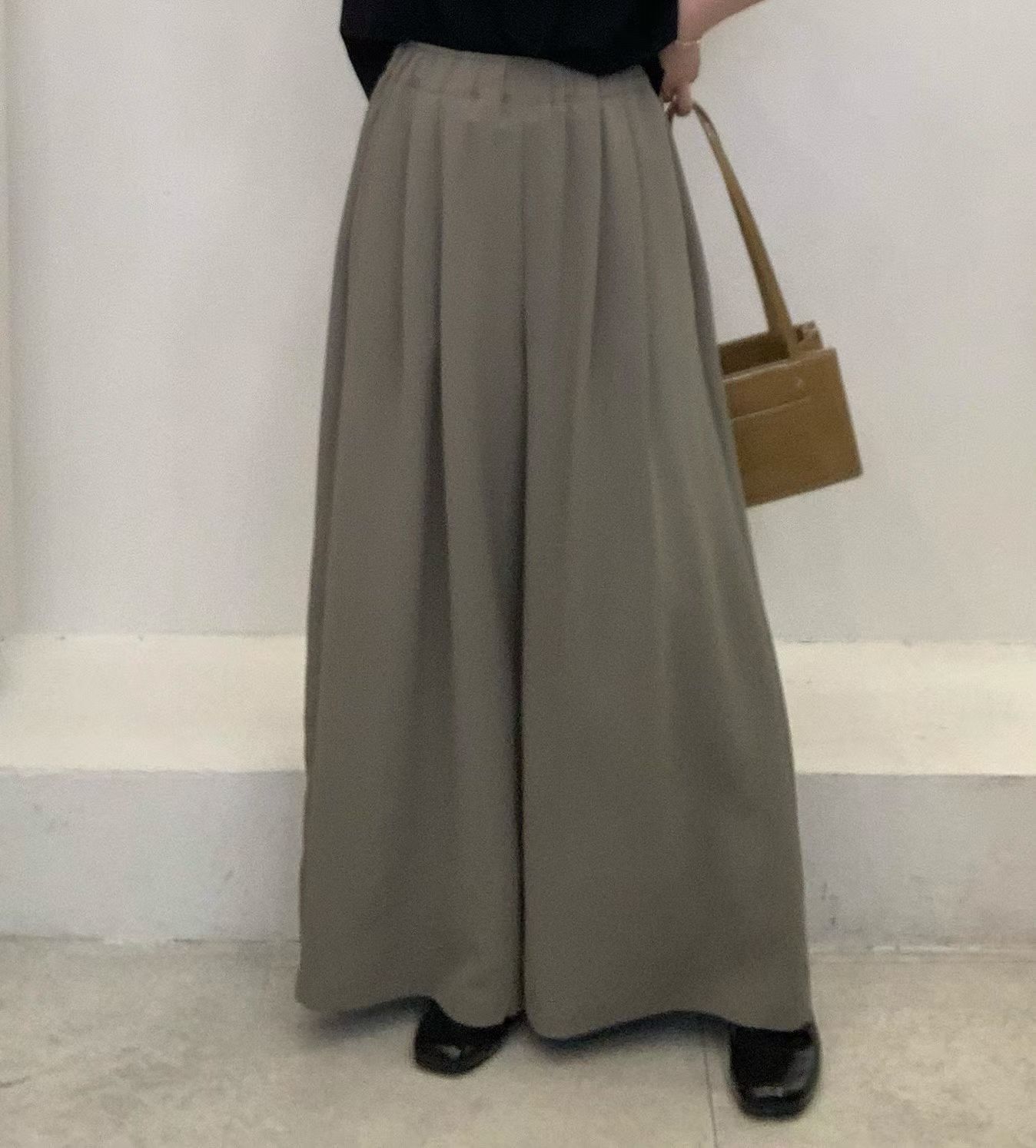 FP5128 壓褶鬆緊寬褲