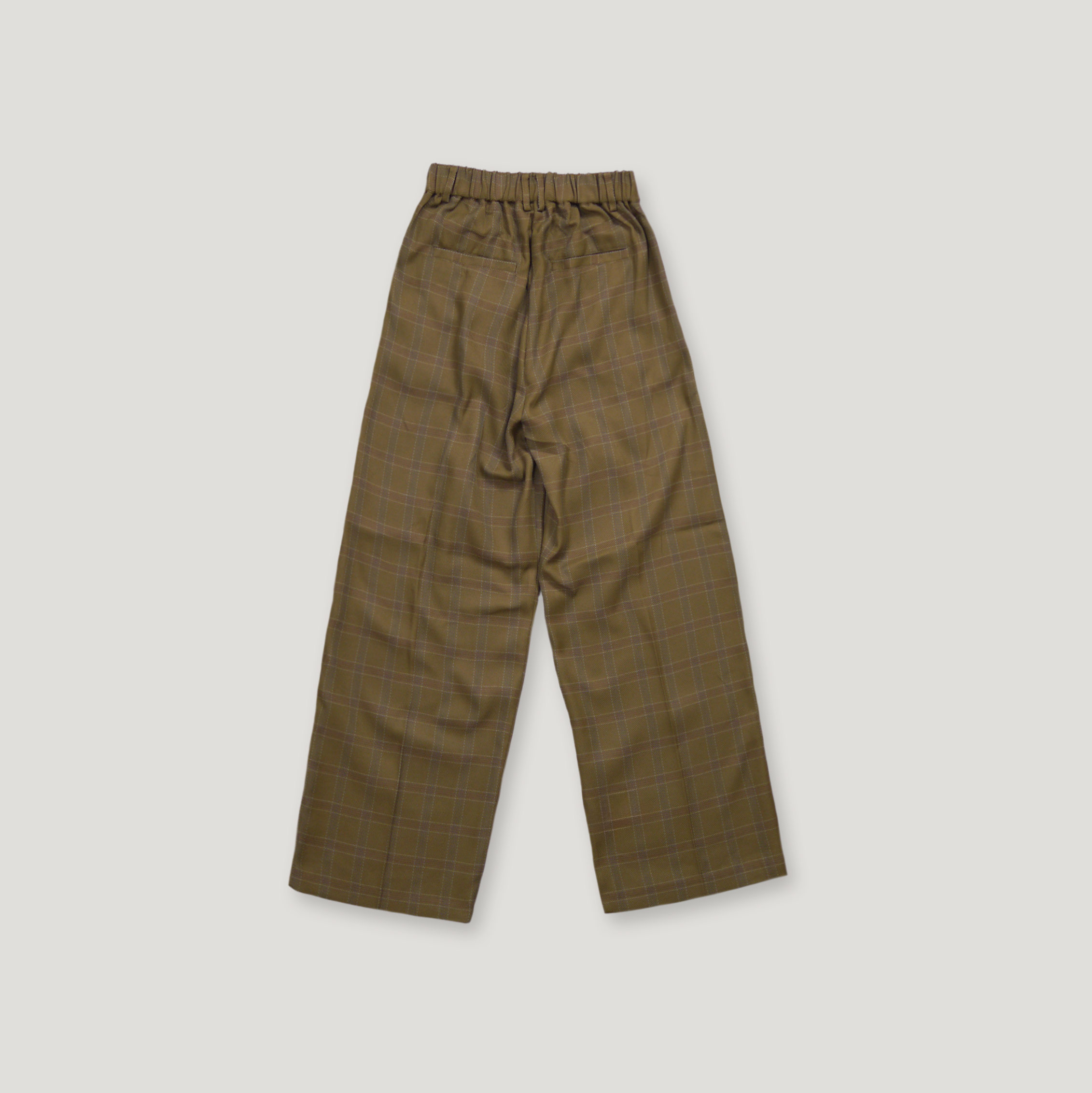 J.P.L. 高腰窗櫺格紋寬褲 ╭ 2色 ╮