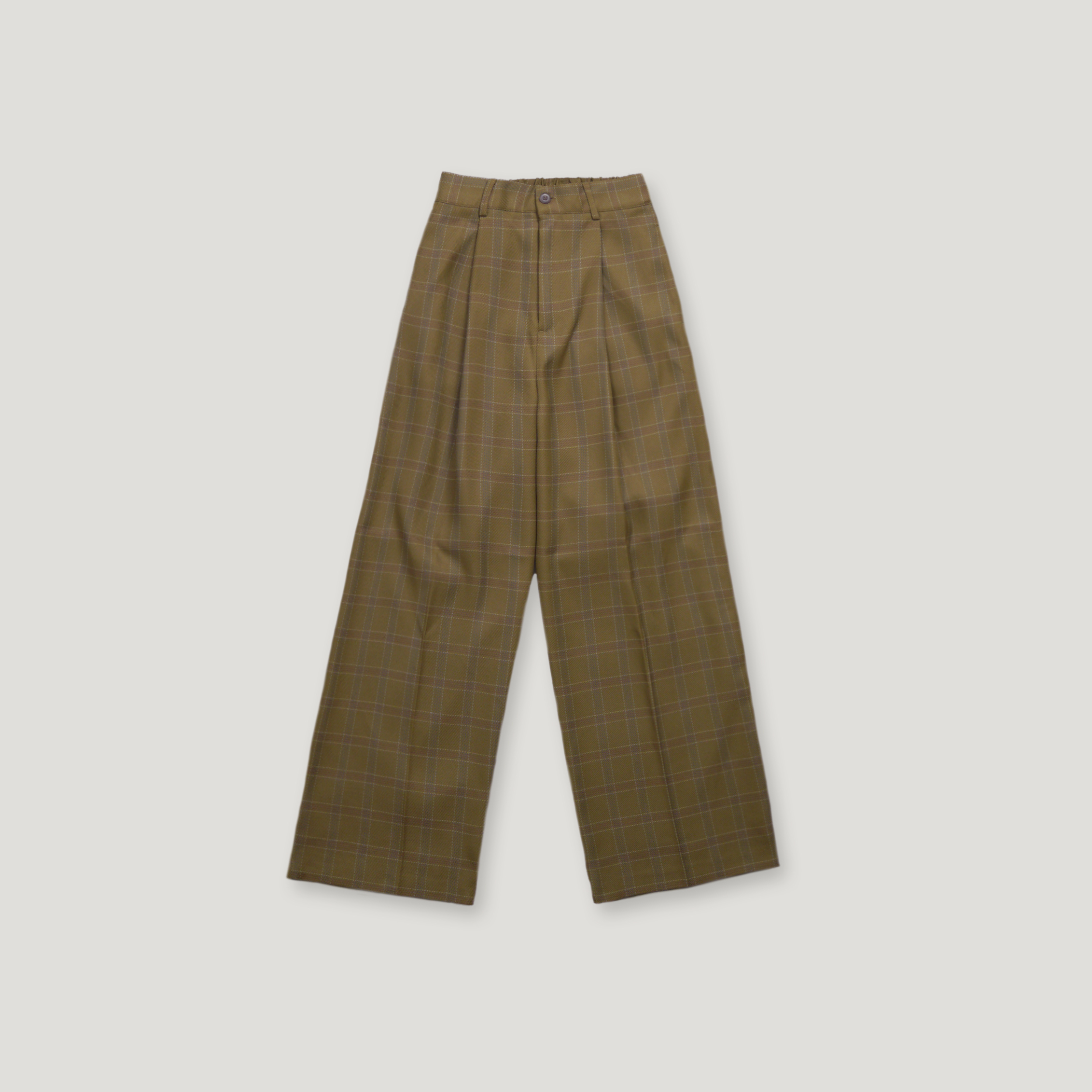 J.P.L. 高腰窗櫺格紋寬褲 ╭ 2色 ╮