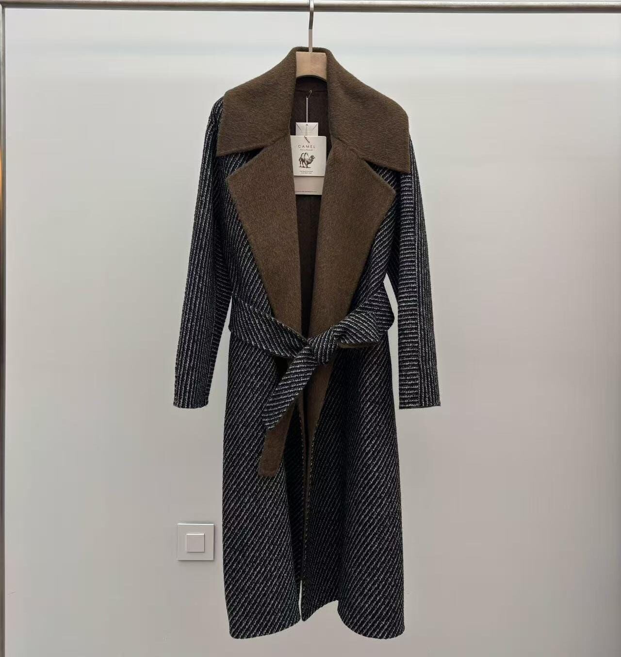 JU5105 羊駝毛雙面斜紋大褸