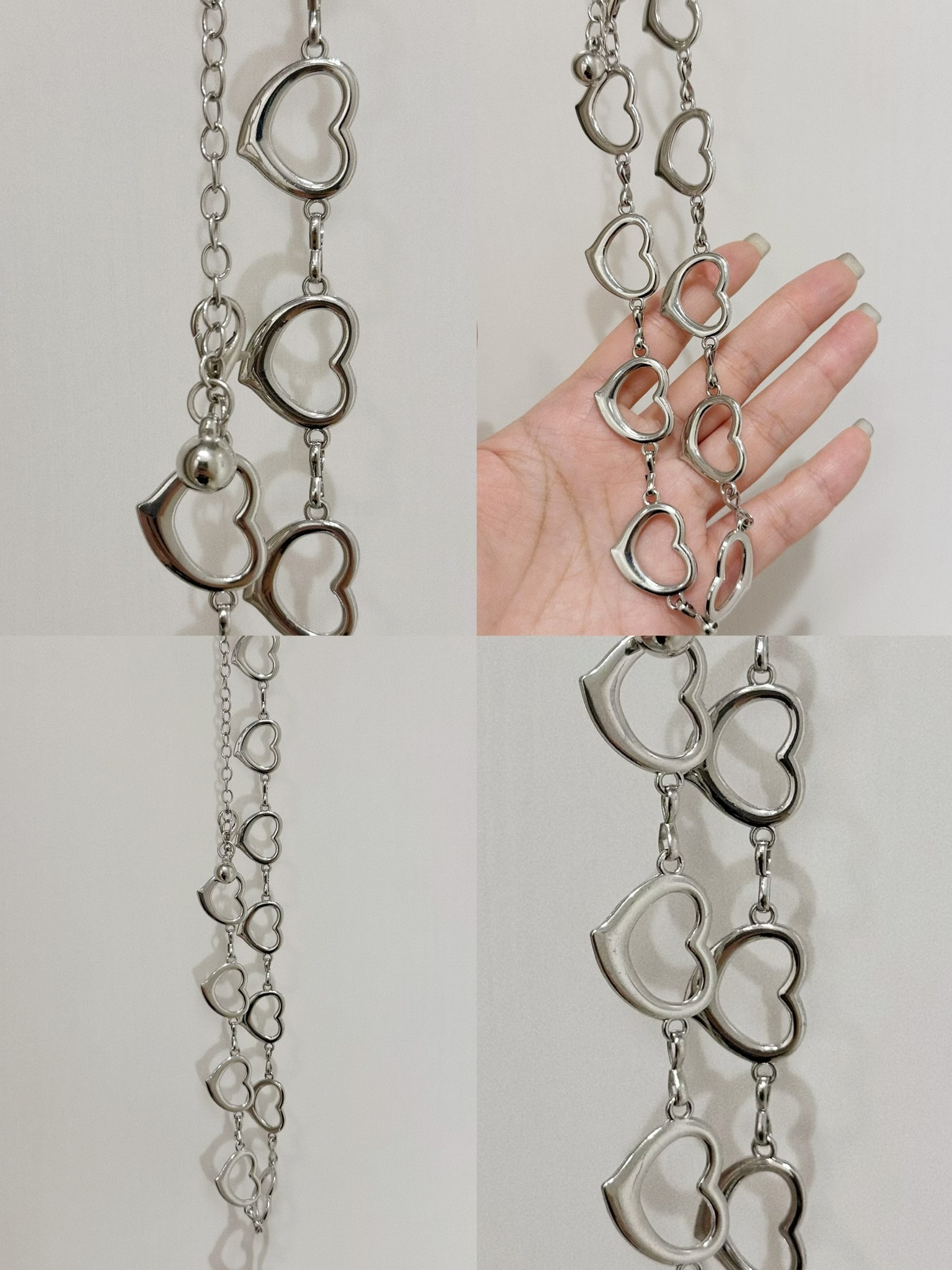 A0058｜立體空心心形腰鏈