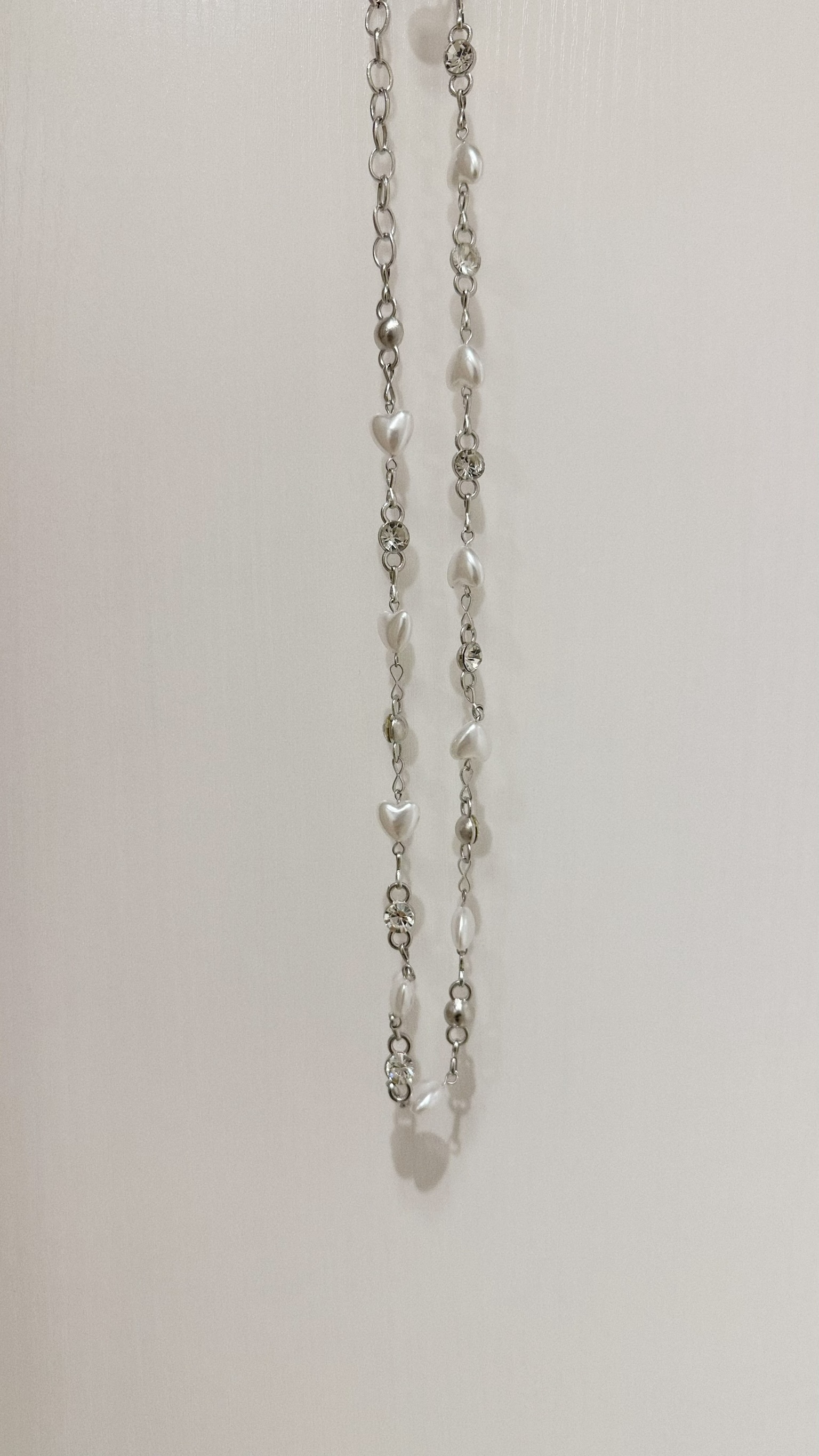 A0172｜超可愛🤍 珍珠波波心形腰鏈