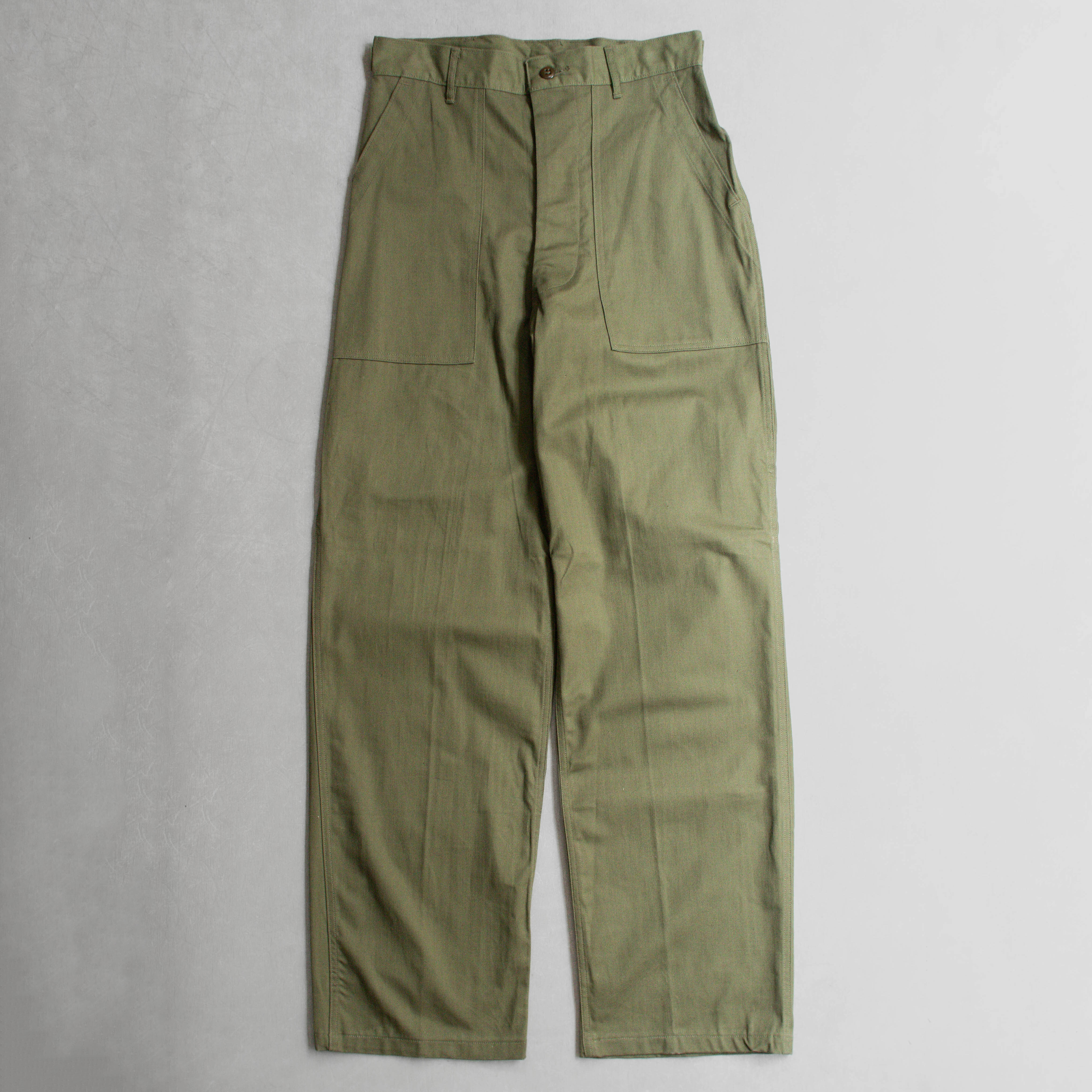 40S US ARMY M47 HBT FATIGUE PANTS 美軍 公發 人字紋 軍綠 軍褲 長褲