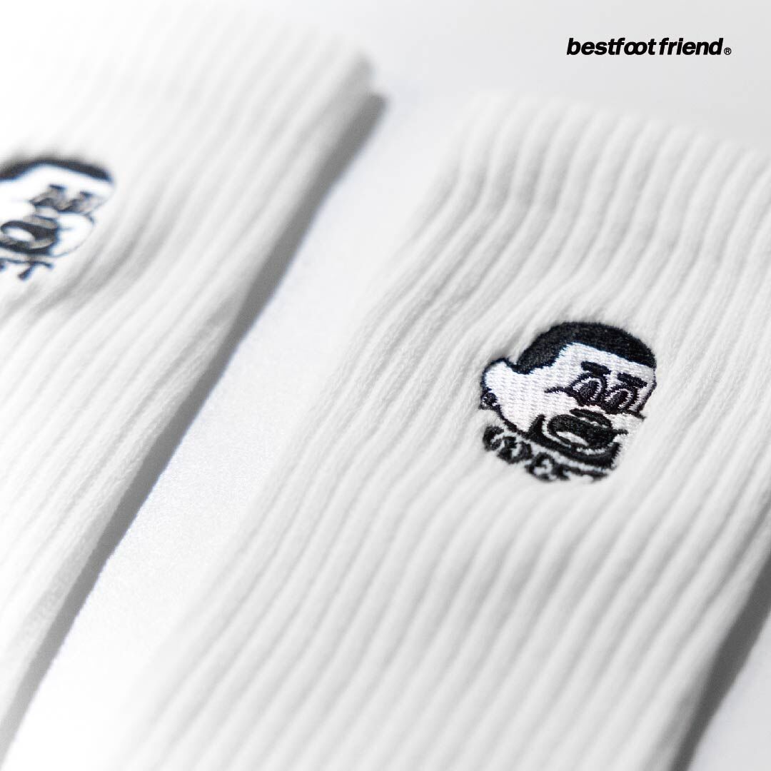 【逢甲 FUZZY】Best Foot Friend Bad Child 壞小孩 BFF 襪子 白色 BF23098