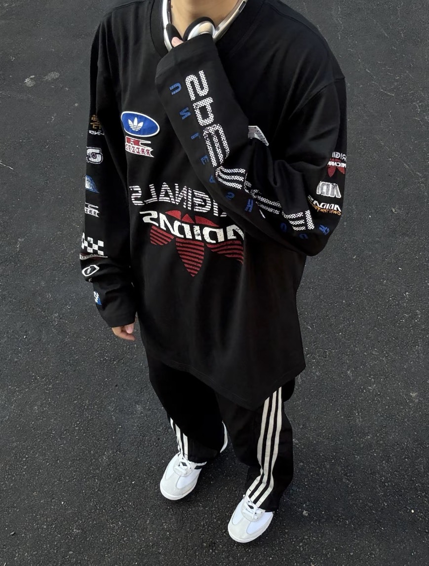 Adidas originals MOTO LONGSLEEVE 賽車 F1 運動 寬鬆 長袖 長T KH1199