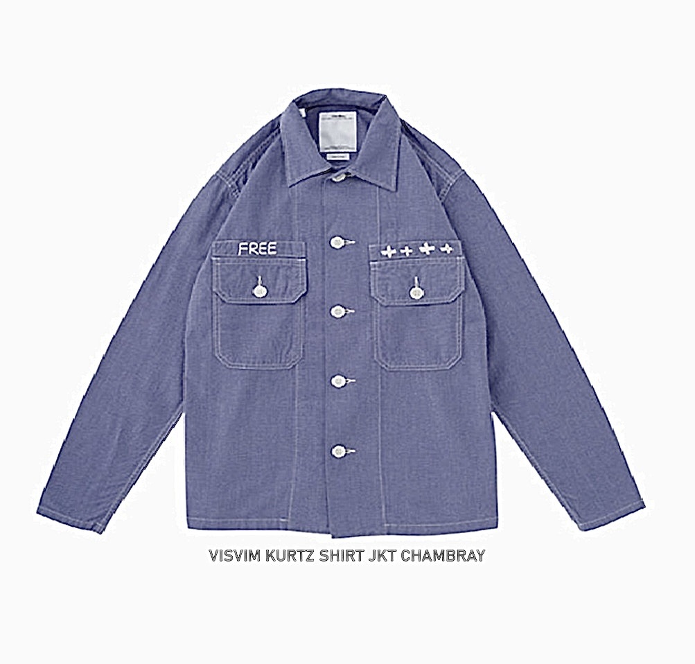 VISVIM KURTZ SHIRT JKT CHAMBRAY (( USED A )) 中古美品 - BLUE SIZE 2 PRE ORDER ITEM (預訂中)