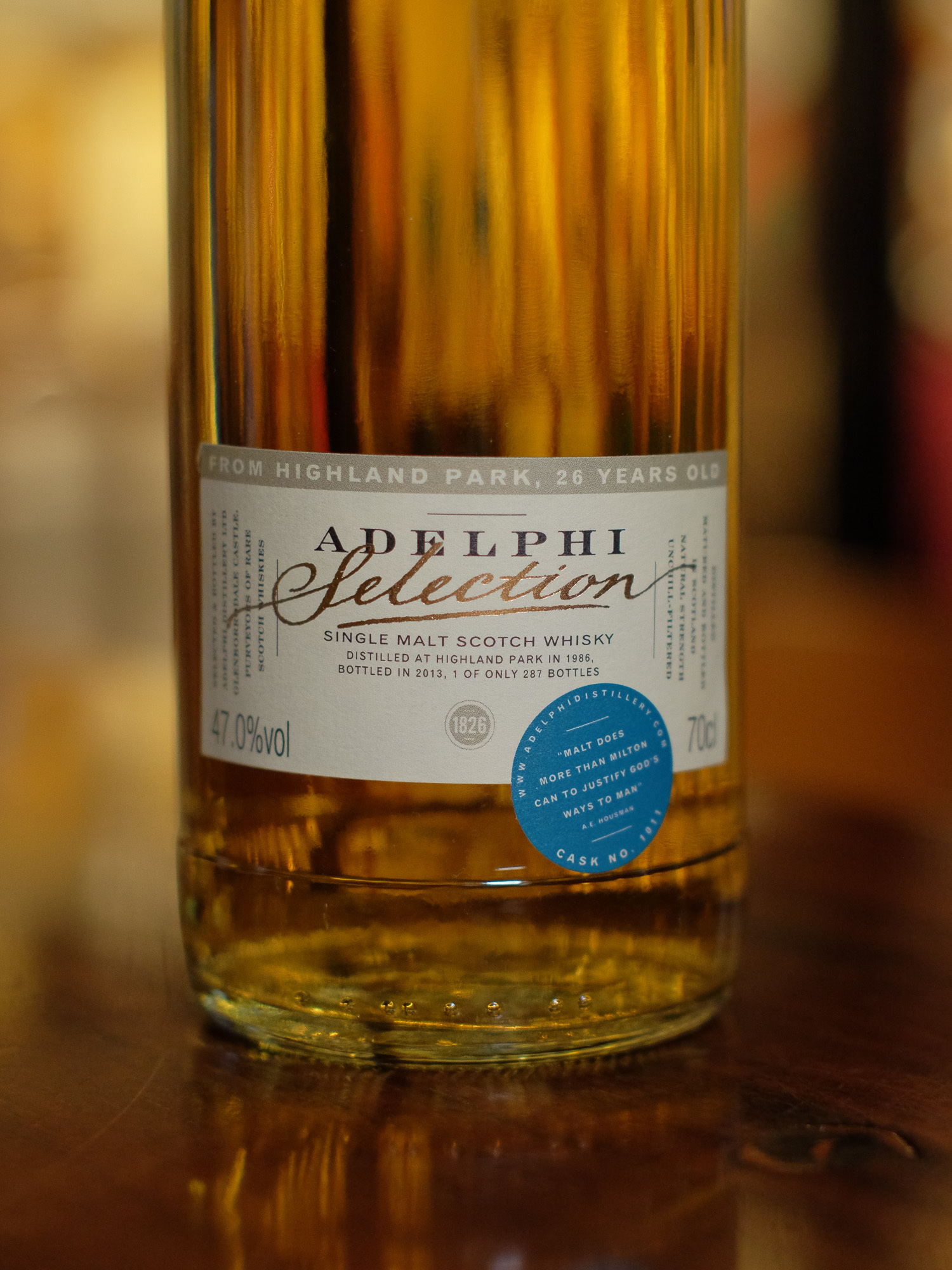 Highland Park 1986/2013 26YO #1011 47% Adelphi