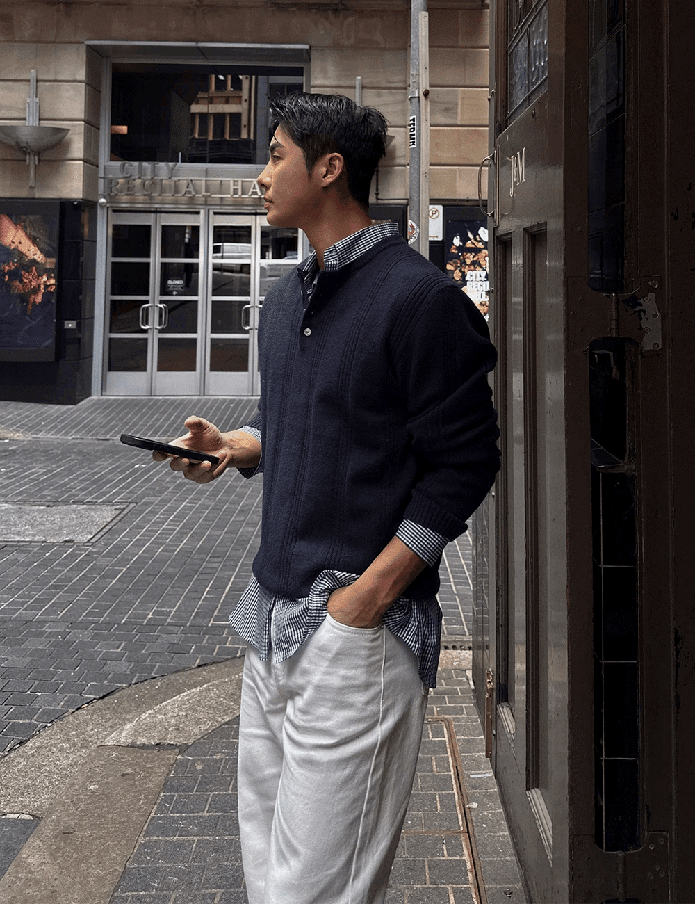 科爾亨利領針織衫