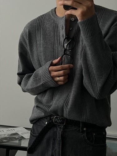 科爾亨利領針織衫