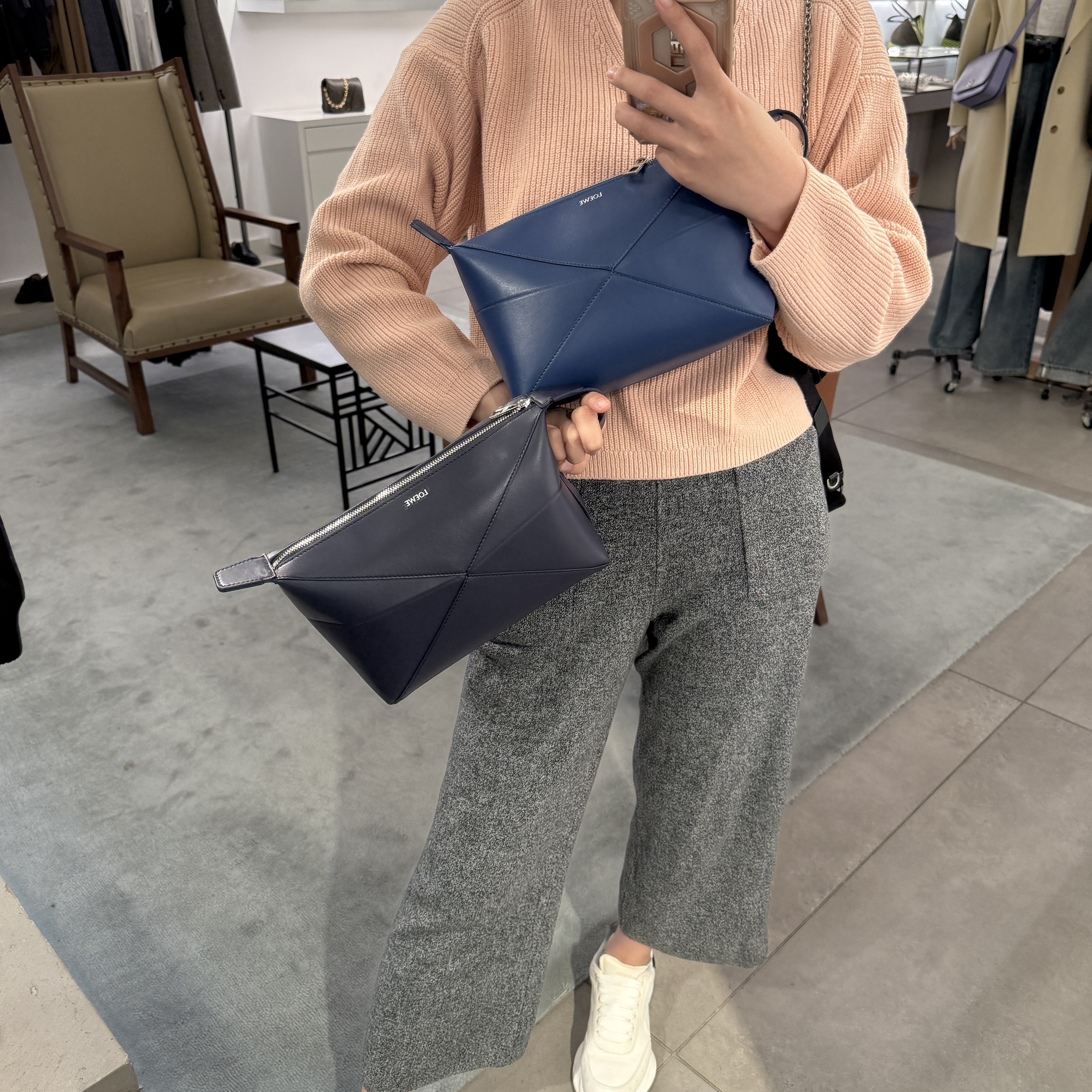 Loewe Puzzel Fold Wash Bag clutch 2 colors