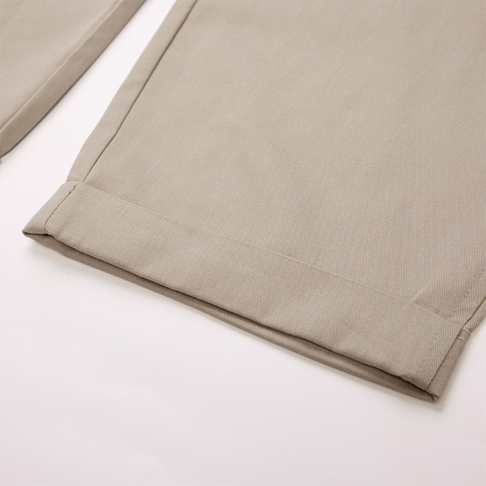 WIDE CHINO PANTS -  KHAKI