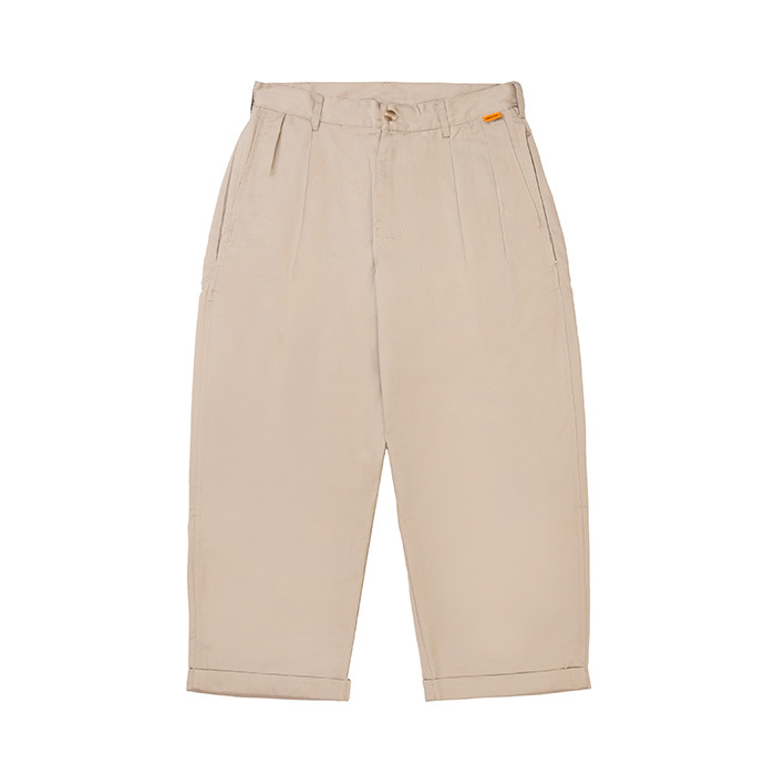WIDE CHINO PANTS -  KHAKI & NAVY