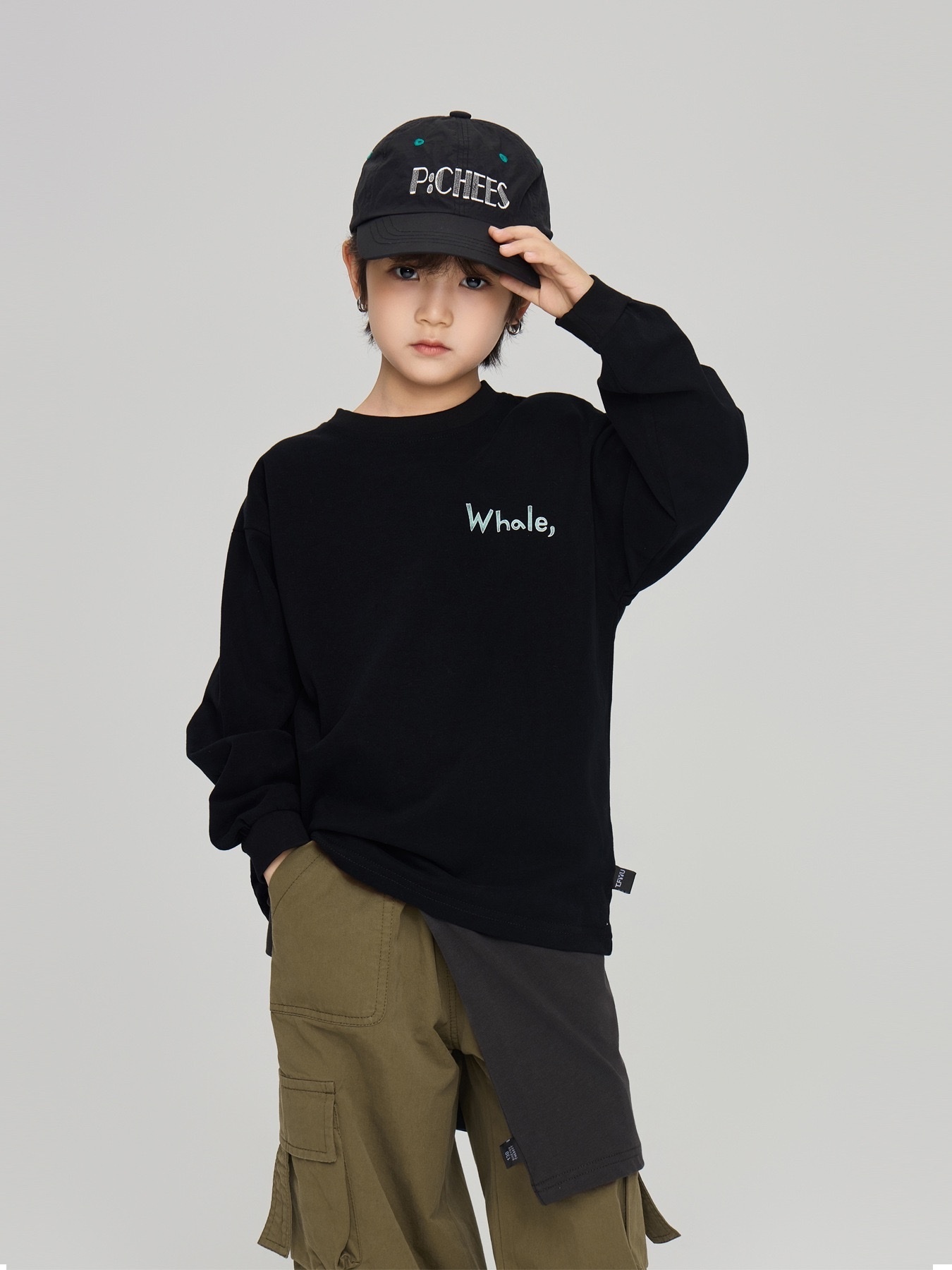 三色海洋鯨魚上衣