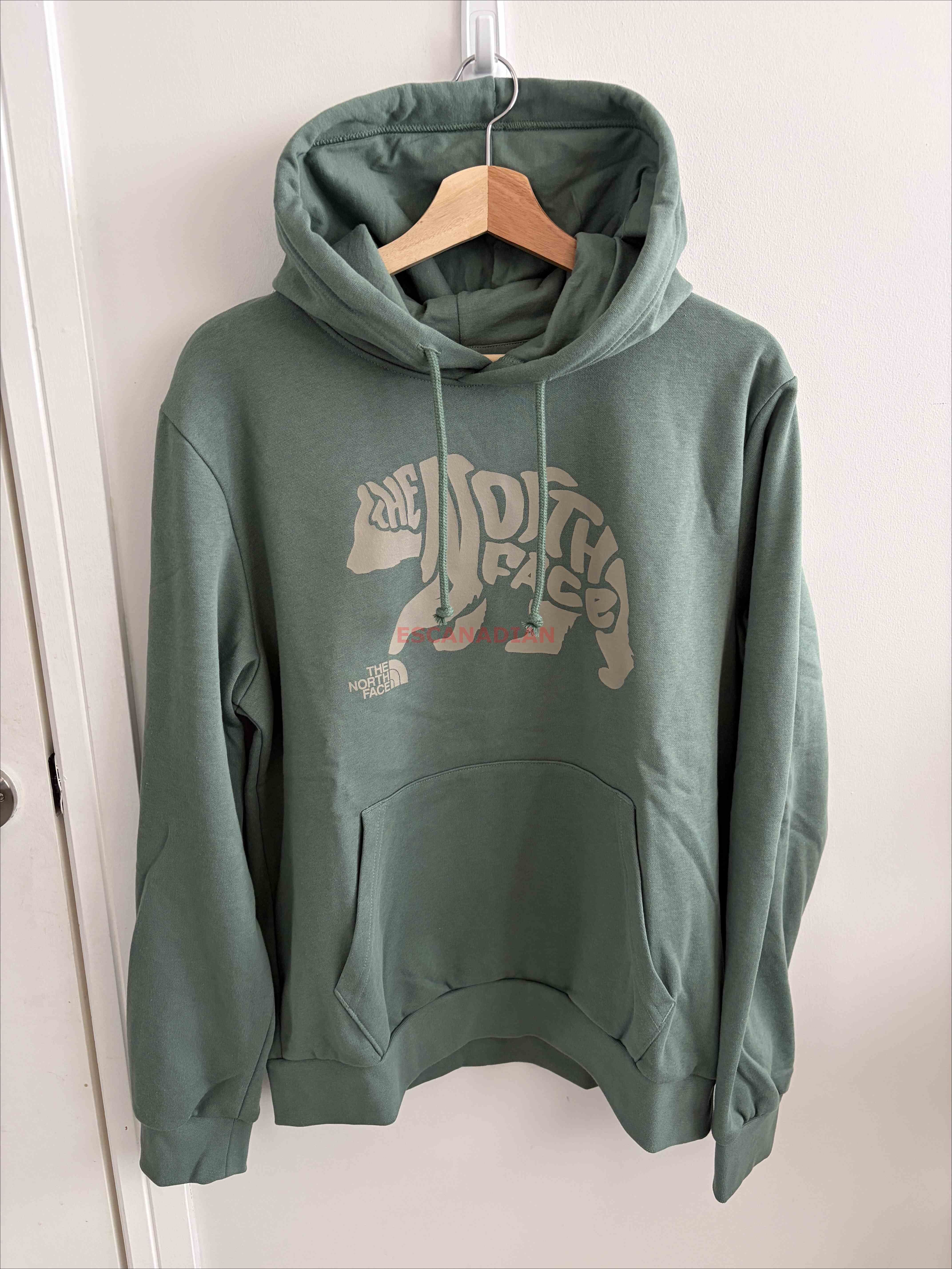 THE NORTH FACE 男大人 熊圖案 刷毛 帽TEE