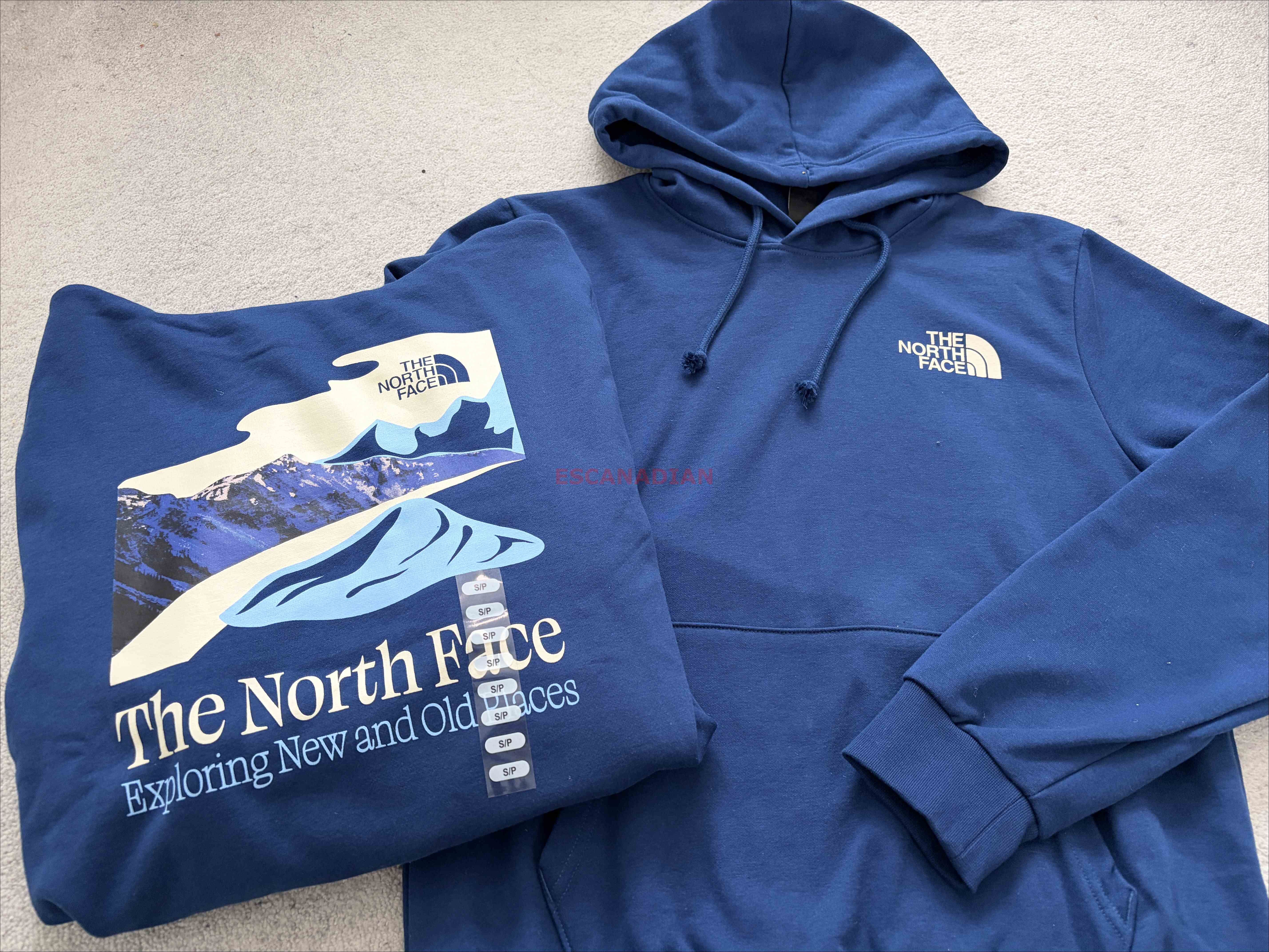 THE NORTH FACE 男大人 正反山脈圖案 刷毛 帽TEE