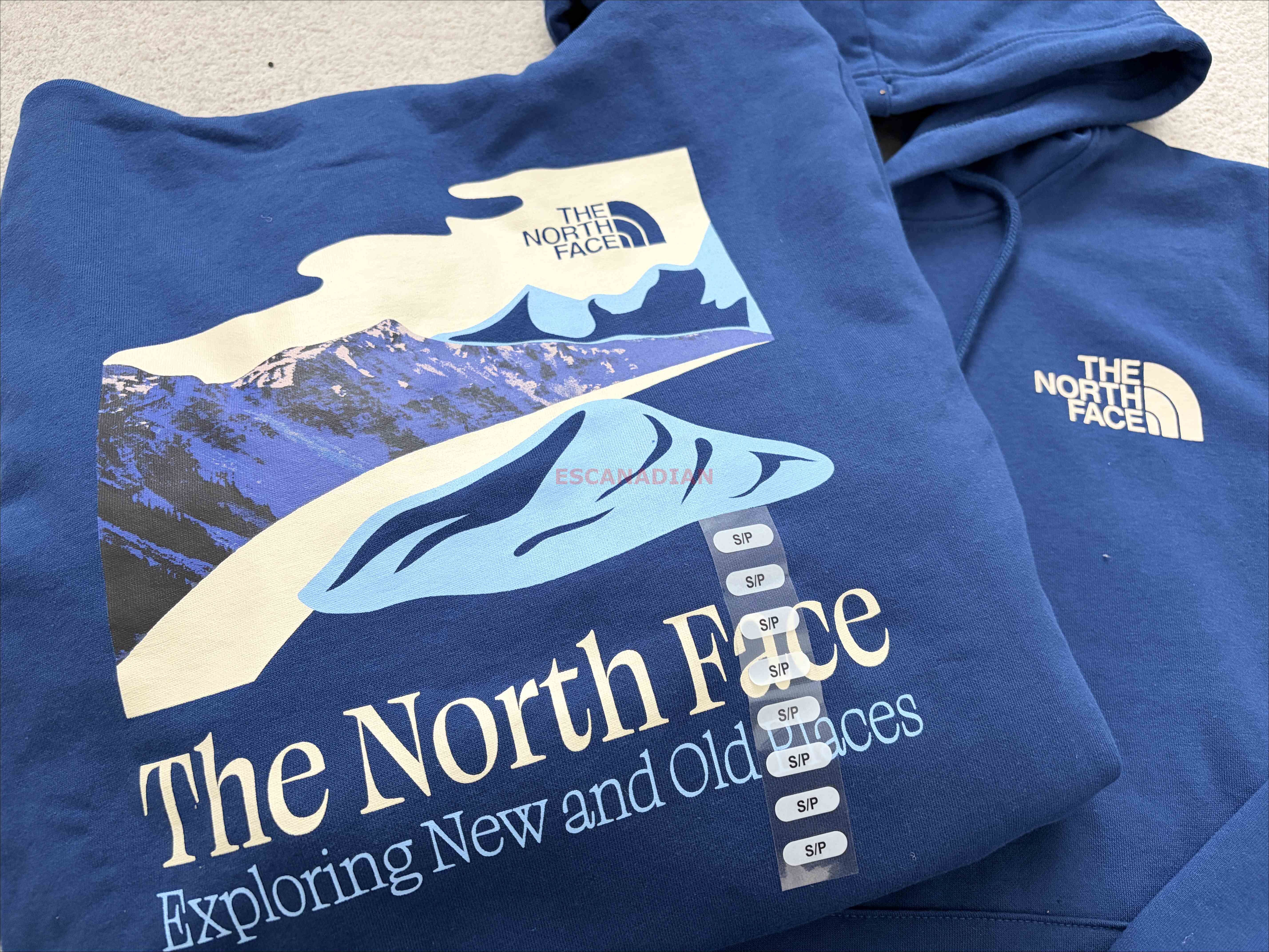 THE NORTH FACE 男大人 正反山脈圖案 刷毛 帽TEE