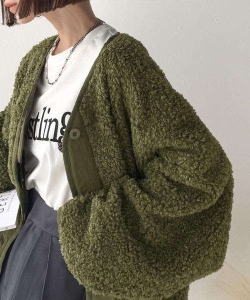 日本🇯🇵連線 JAVA 時尚絨毛寬鬆夾克外套 絨毛材質 oversize 寬鬆 長版大衣 外套 夾克 保暖外套 4色(任買兩件711免運)/預購