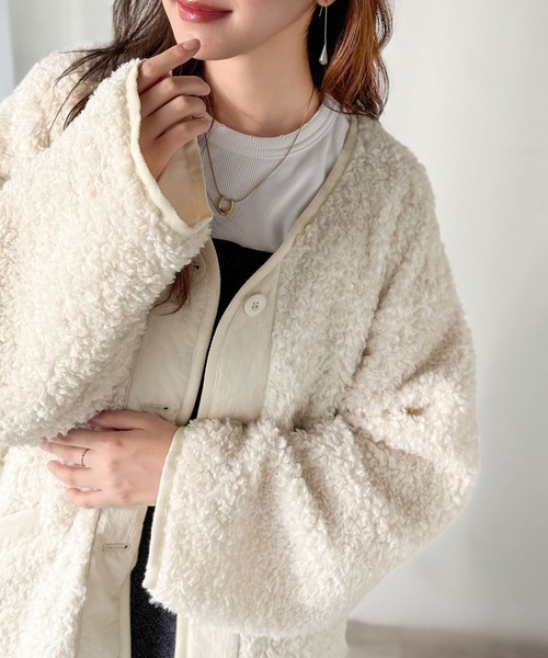 日本🇯🇵連線 JAVA 時尚絨毛寬鬆夾克外套 絨毛材質 oversize 寬鬆 長版大衣 外套 夾克 保暖外套 4色(任買兩件711免運)/預購
