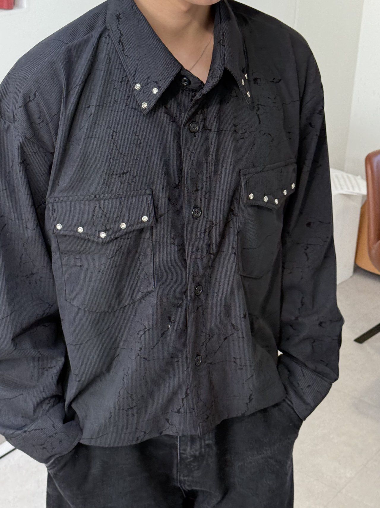 暗紋長袖恤衫 MALENKII-179S