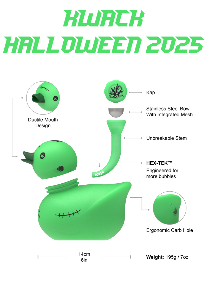 🇺🇸Piecemaker kwack 2025 Halloween 限量款矽膠水煙壺