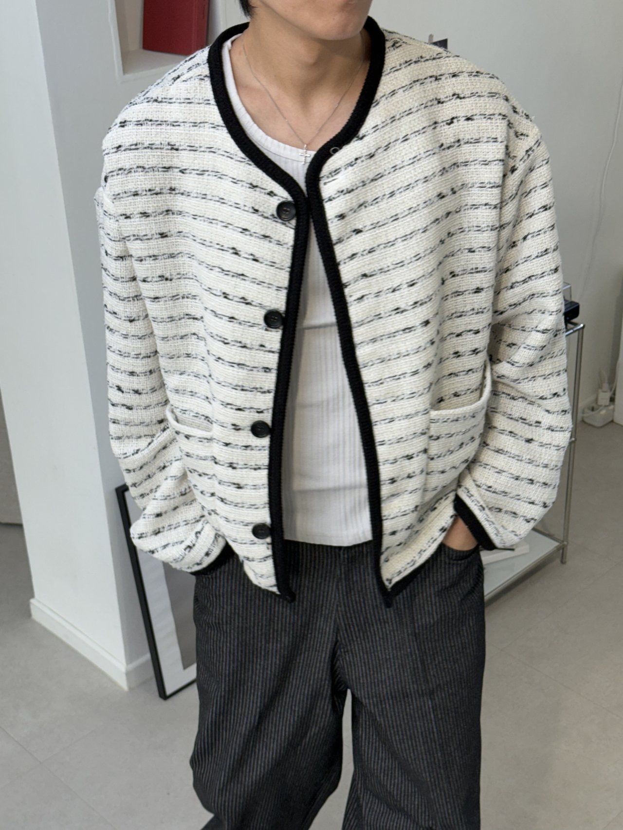 橫紋開胸外套 MALENKII-181JK