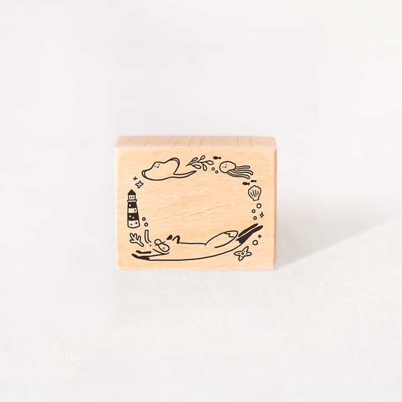 Reiko 潛水狐吉 邊框印章 ｜Hello Studio 你好工作室